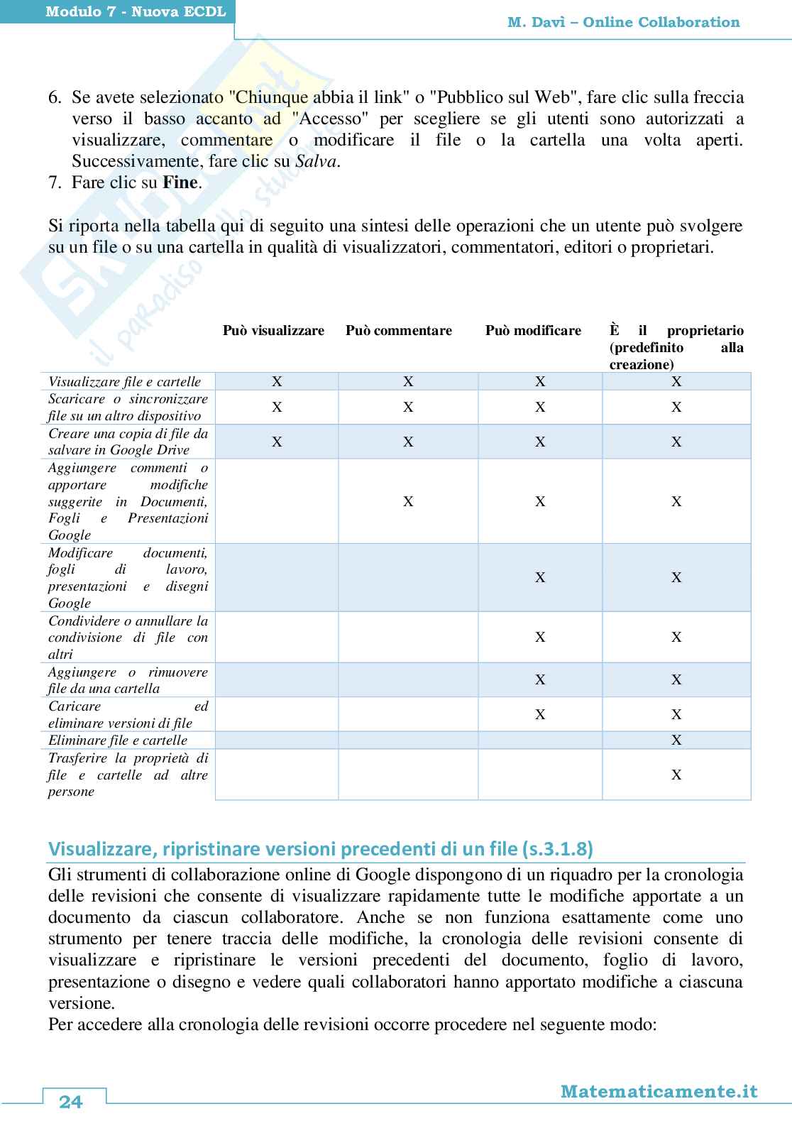 Nuova ECDL modulo 7: Online Collaboration Pag. 26