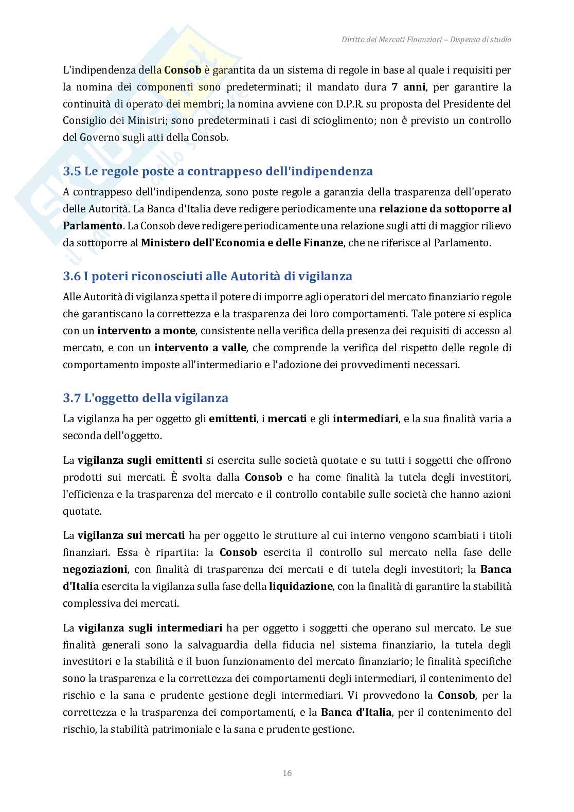 Appunti Diritto dei mercati finanziari + domande d'esame Pag. 16