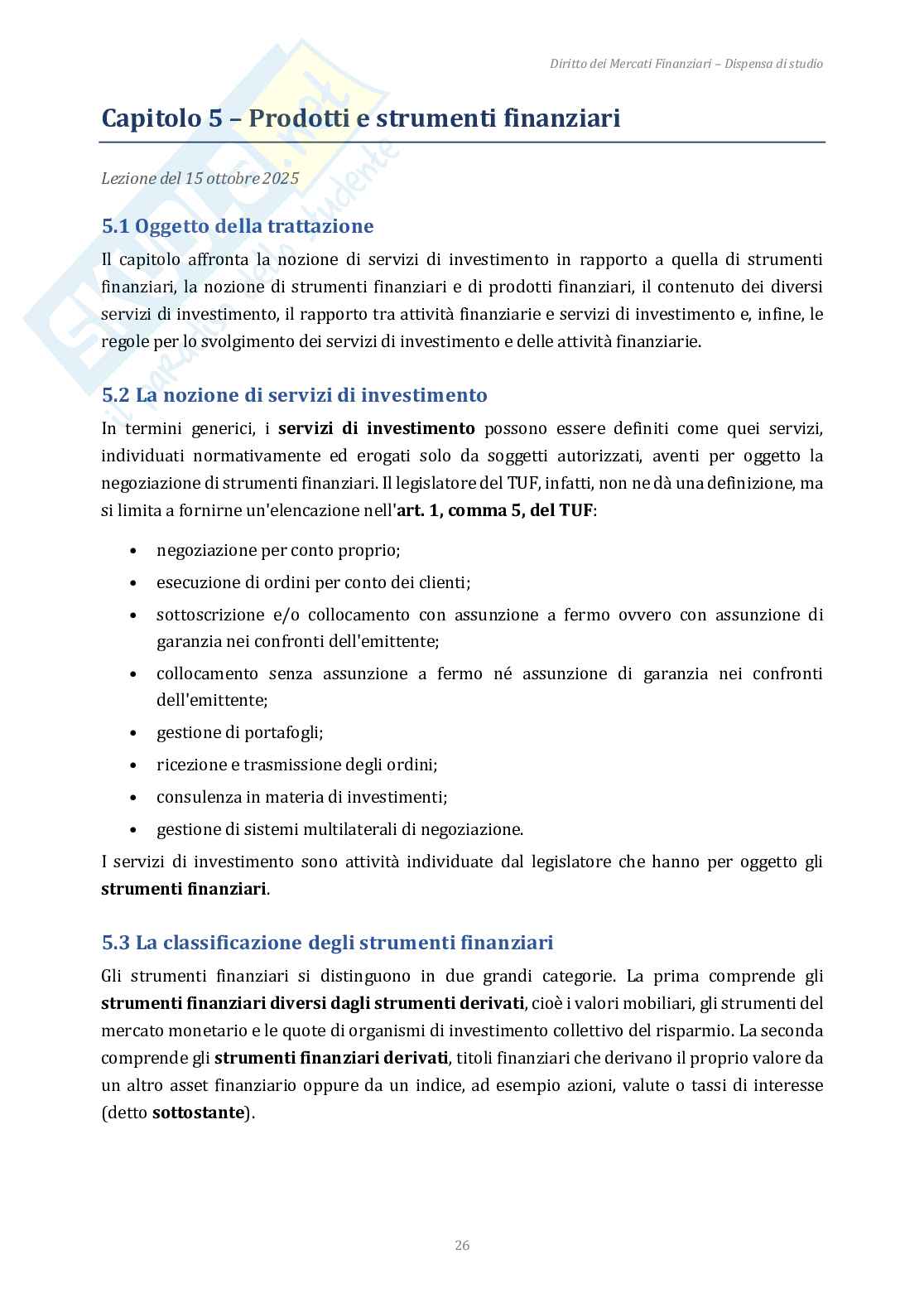 Appunti Diritto dei mercati finanziari + domande d'esame Pag. 26