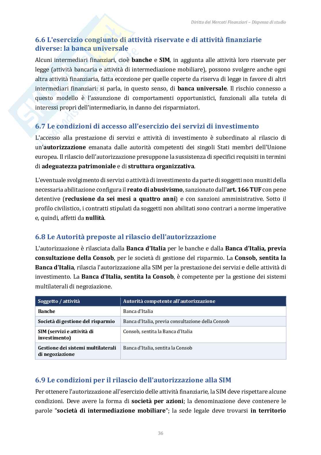 Appunti Diritto dei mercati finanziari + domande d'esame Pag. 36