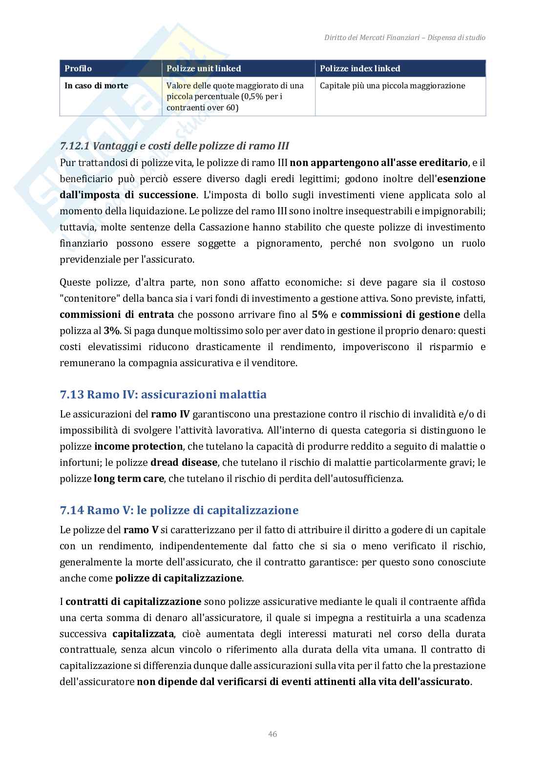 Appunti Diritto dei mercati finanziari + domande d'esame Pag. 46