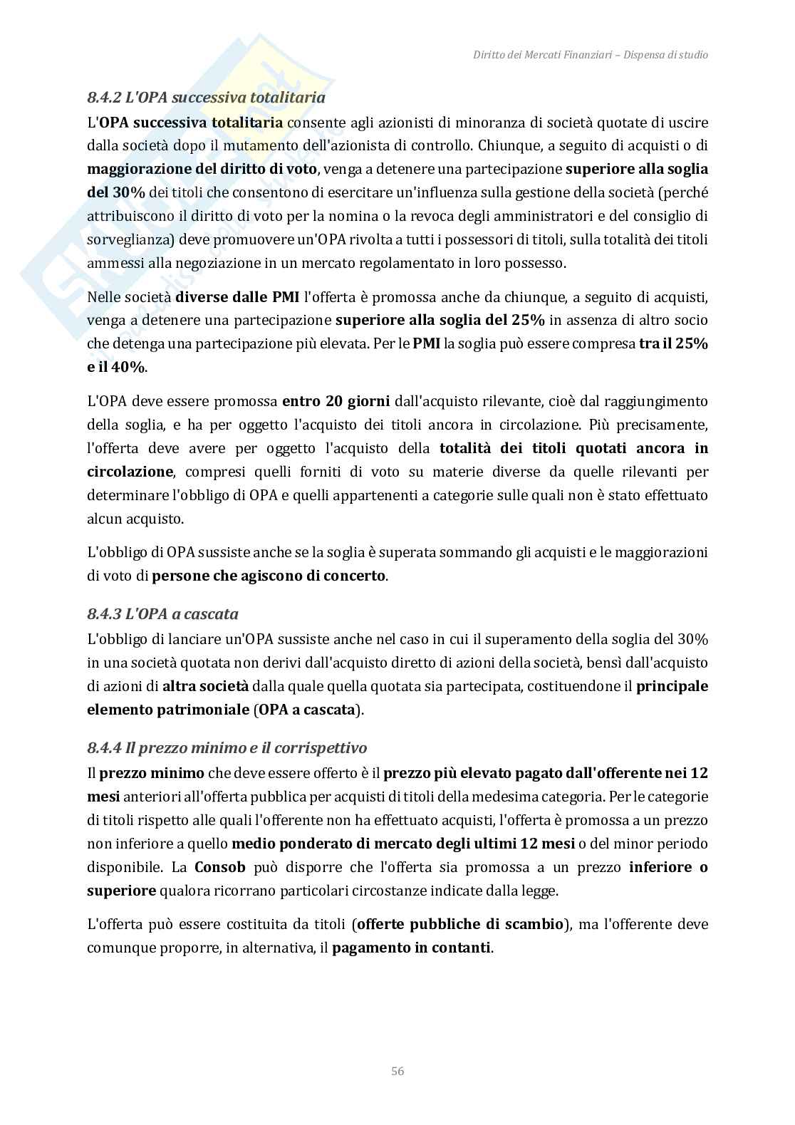 Appunti Diritto dei mercati finanziari + domande d'esame Pag. 56