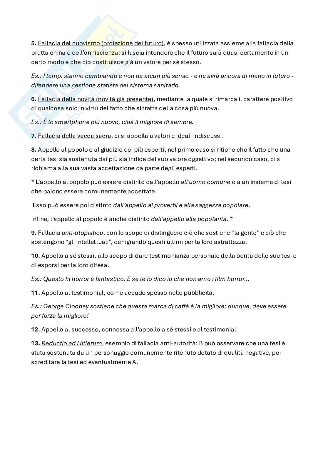 Fondamenti della Logica: storia, struttura e valutazione delle argomentazioni Pag. 21