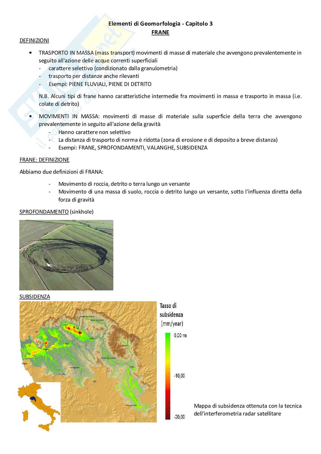 Appunti parte Geomorfologia (di Geologia applicata) Pag. 21
