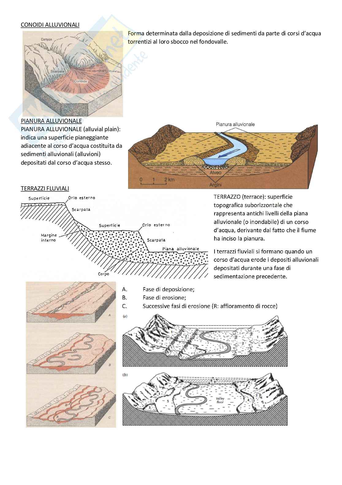 Appunti parte Geomorfologia (di Geologia applicata) Pag. 36