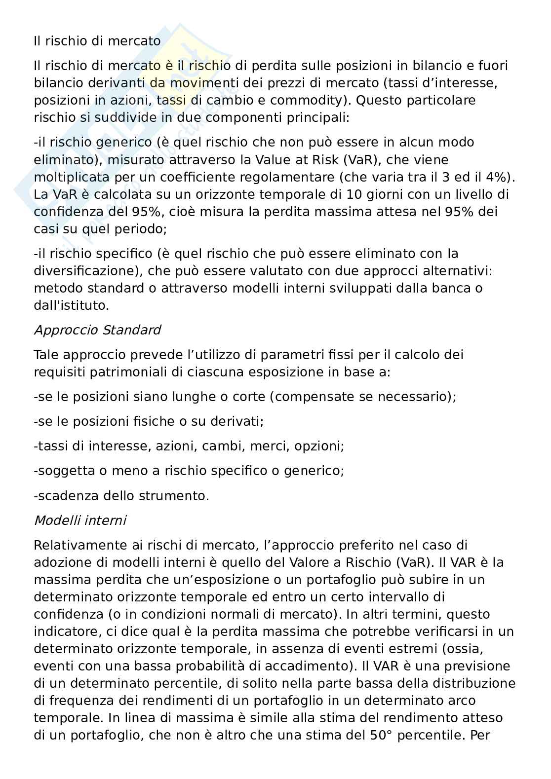 Rischio di mercato Pag. 1