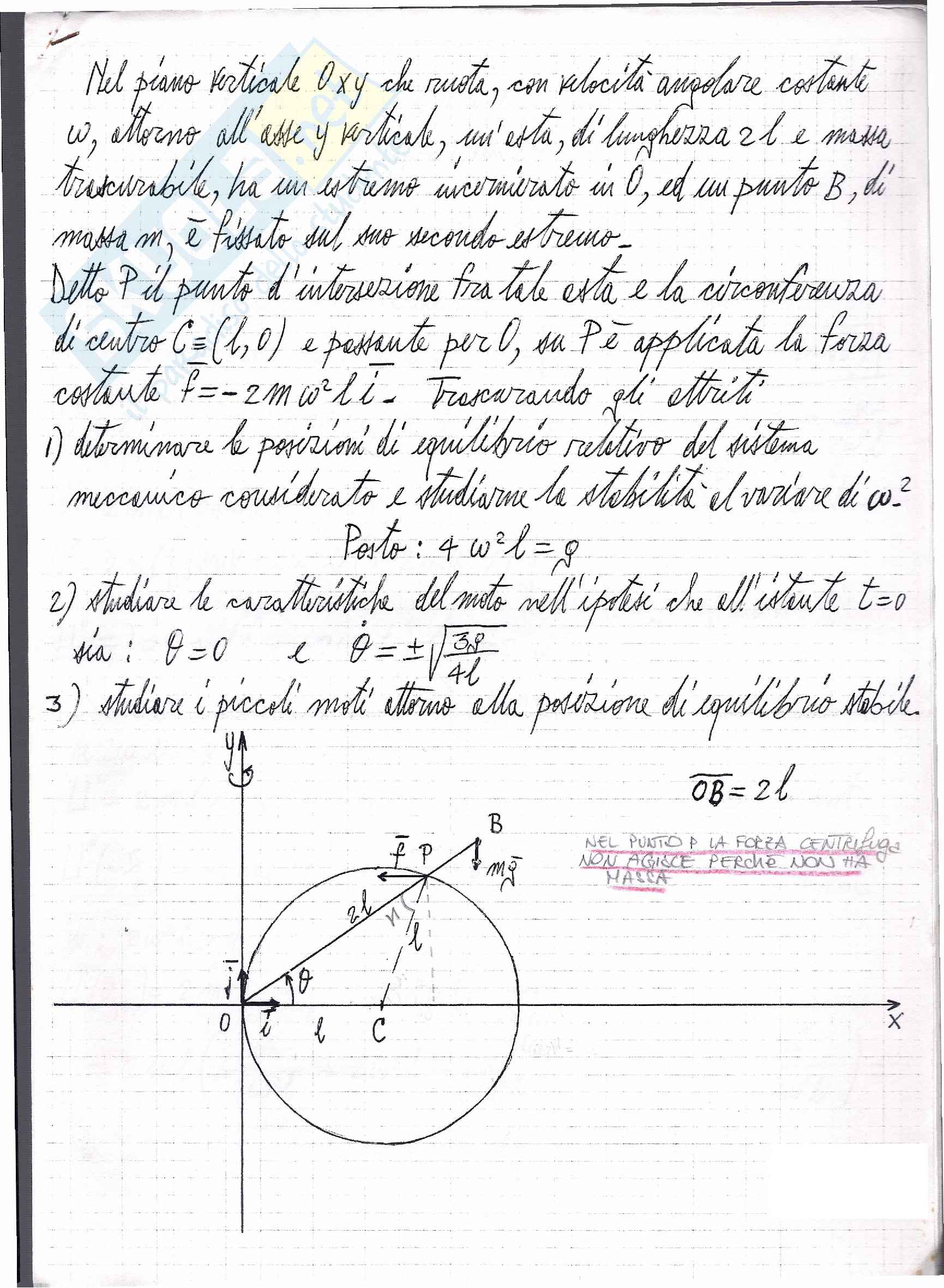 Esercitazioni Meccanica Razionale Pag. 36