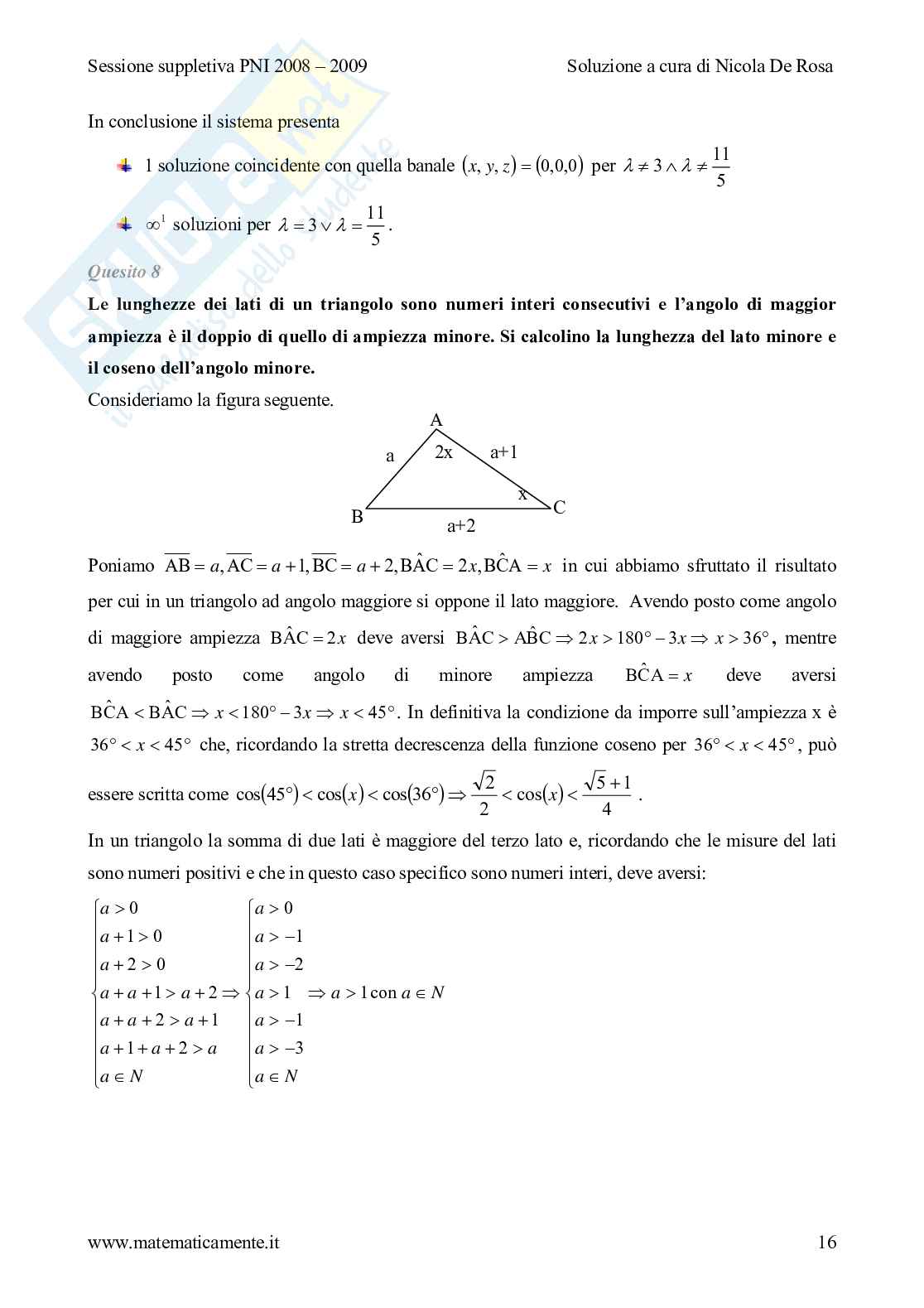 2009 - liceo scientifico pni e sperimentazioni varie prova suppletiva Pag. 16