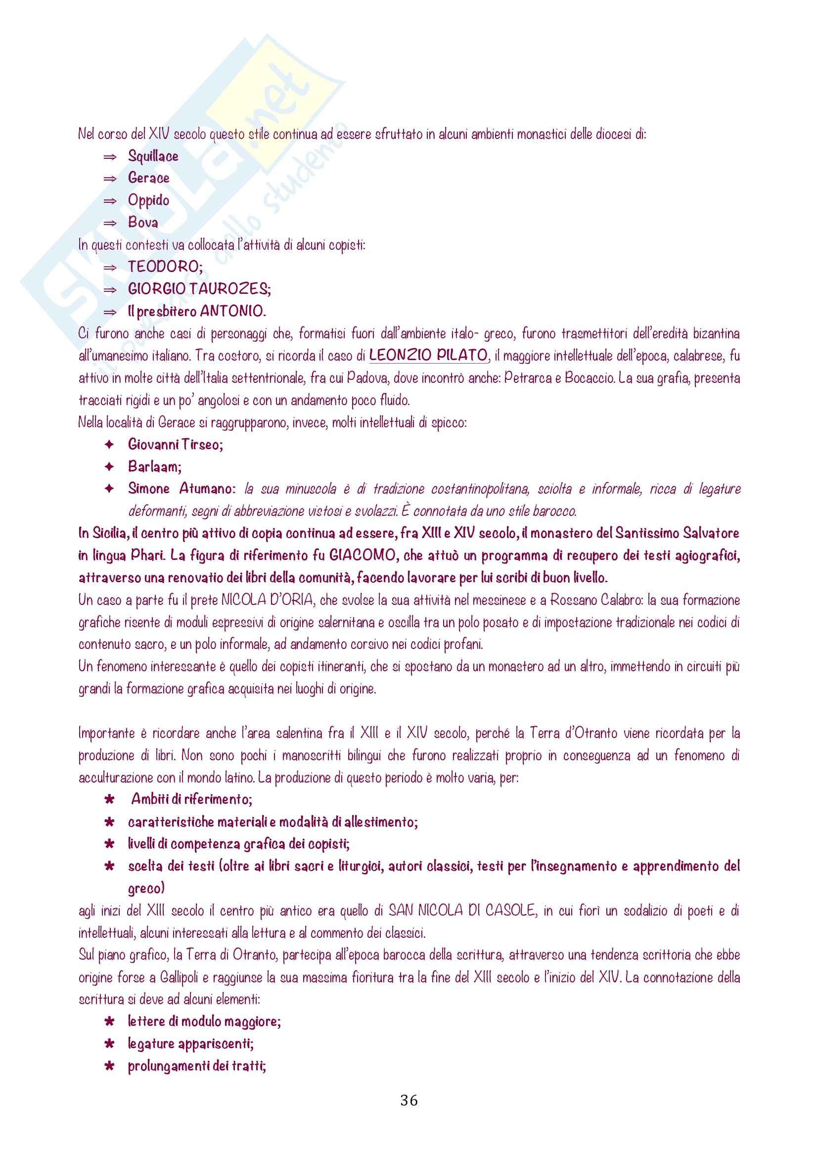 Paleografia greca - la scrittura greca a partire dall'antichità Pag. 36