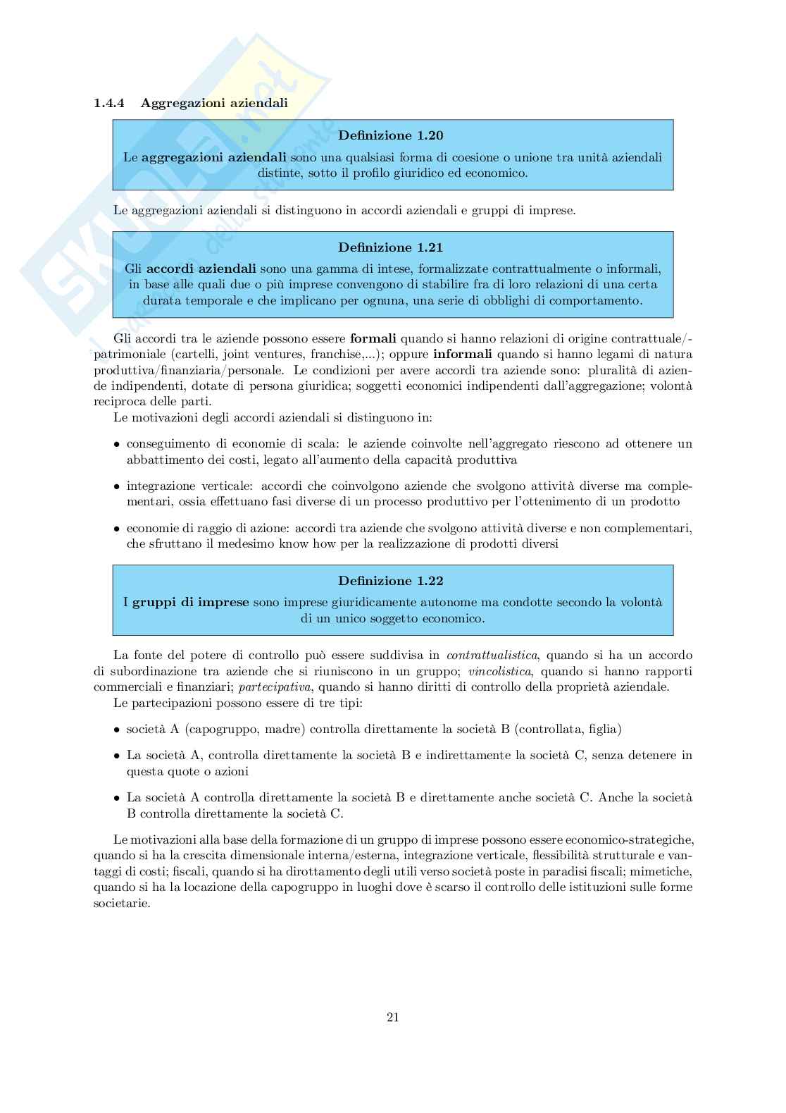 Appunti di economia dell'impresa Pag. 21