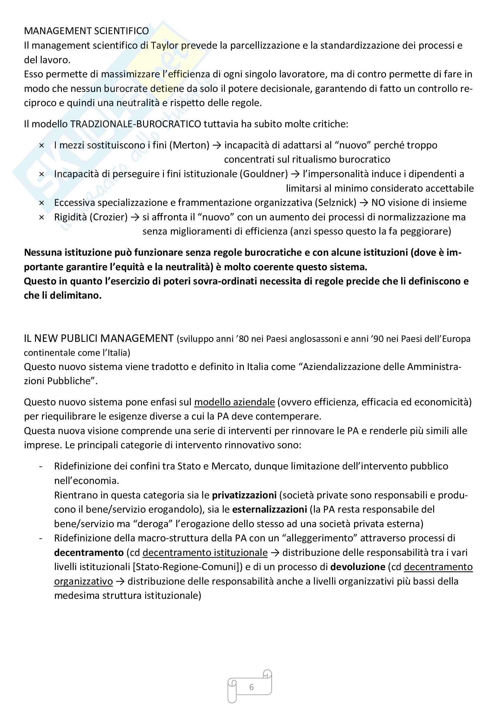 Appunti amministrazione delle aziende pubbliche Pag. 6