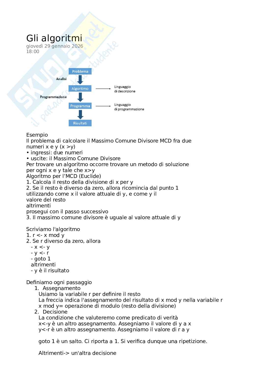 Algoritmi Pag. 1