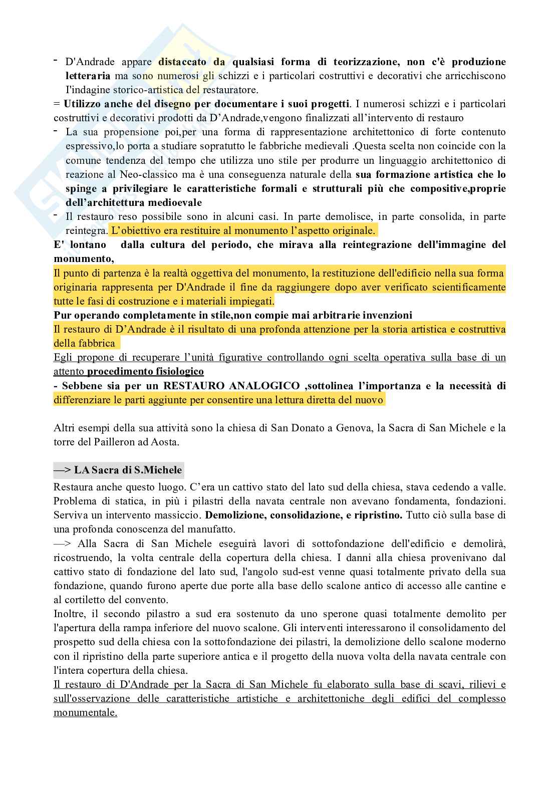 Riassunto esame Archeologia medievale, Prof. Sacco Daniele, libro consigliato La cultura del restauro. Teorie e fondatore, Stella Casiello Pag. 26