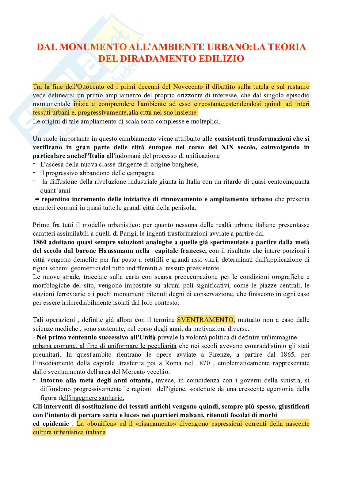 Riassunto esame Archeologia medievale, Prof. Sacco Daniele, libro consigliato La cultura del restauro. Teorie e fondatore, Stella Casiello Pag. 31