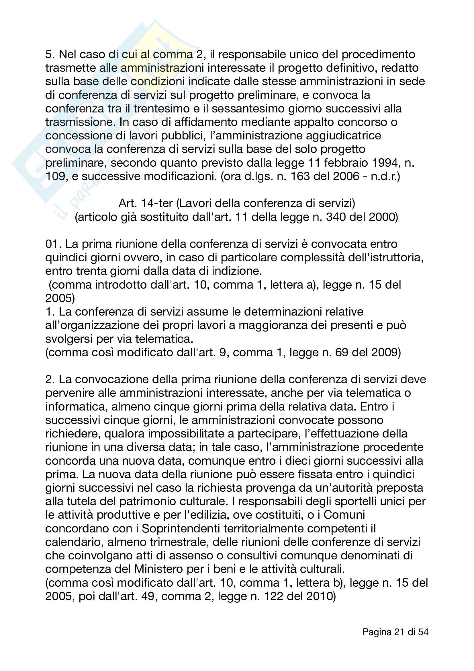 Legislazione dei beni culturali Pag. 21