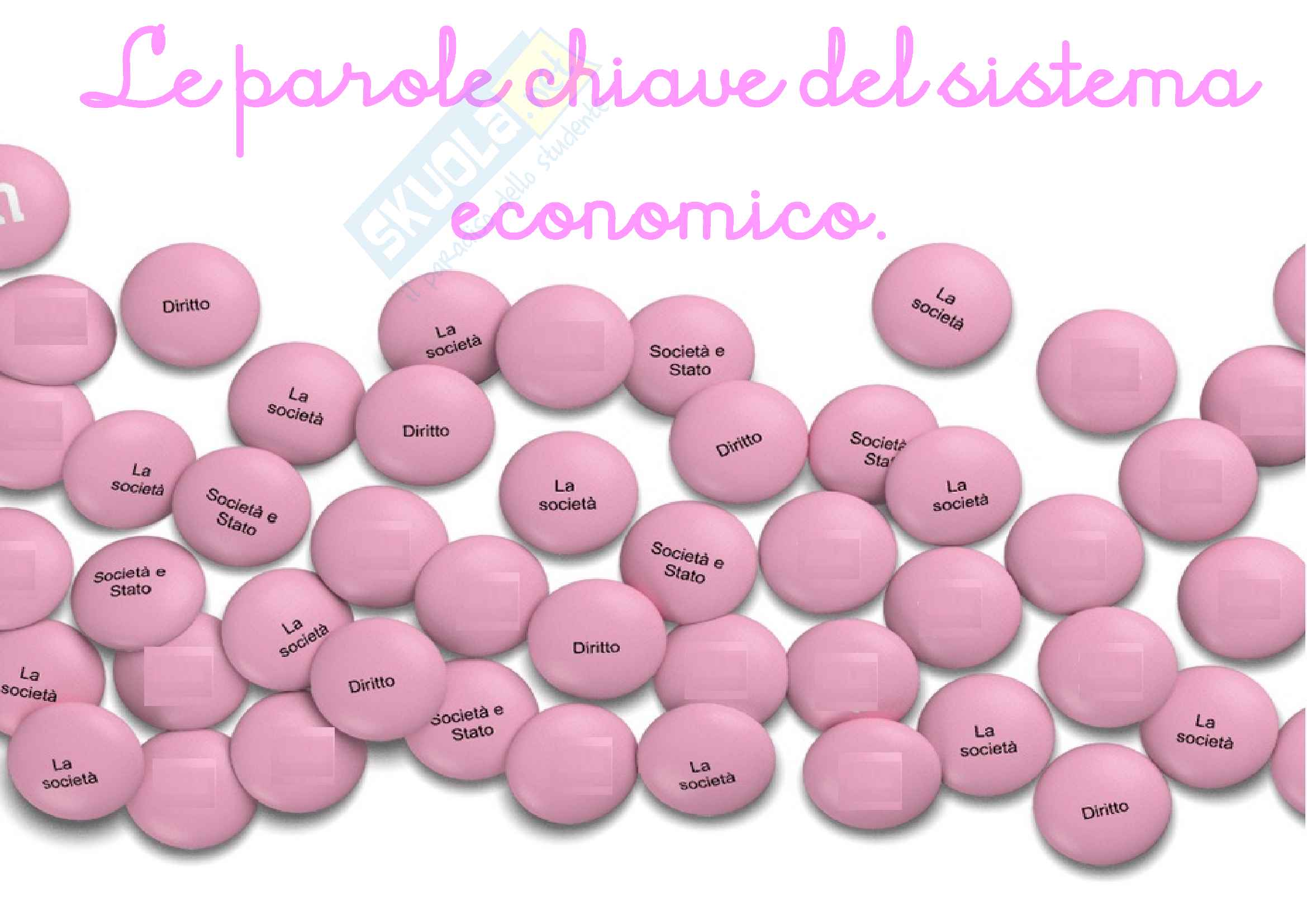 Le parole chiave del sistema economico Pag. 1