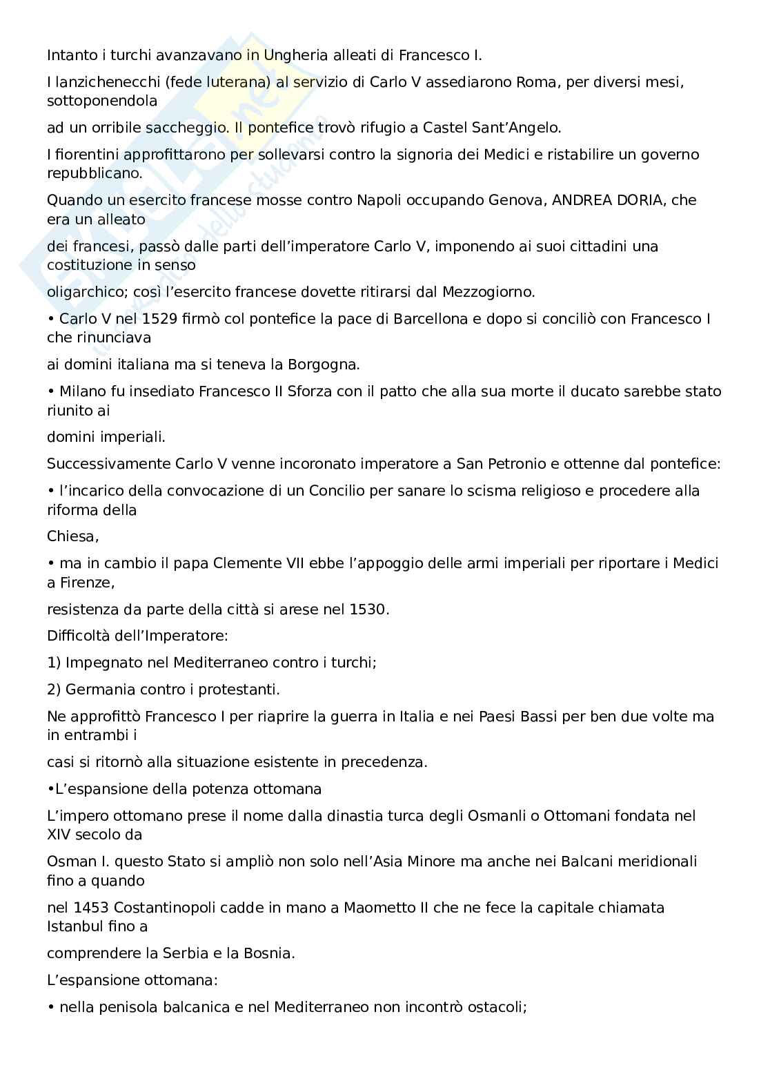 Riassunto esame Storia moderna, Prof. Broggio Paolo, libro consigliato Storia moderna , Capra Pag. 41