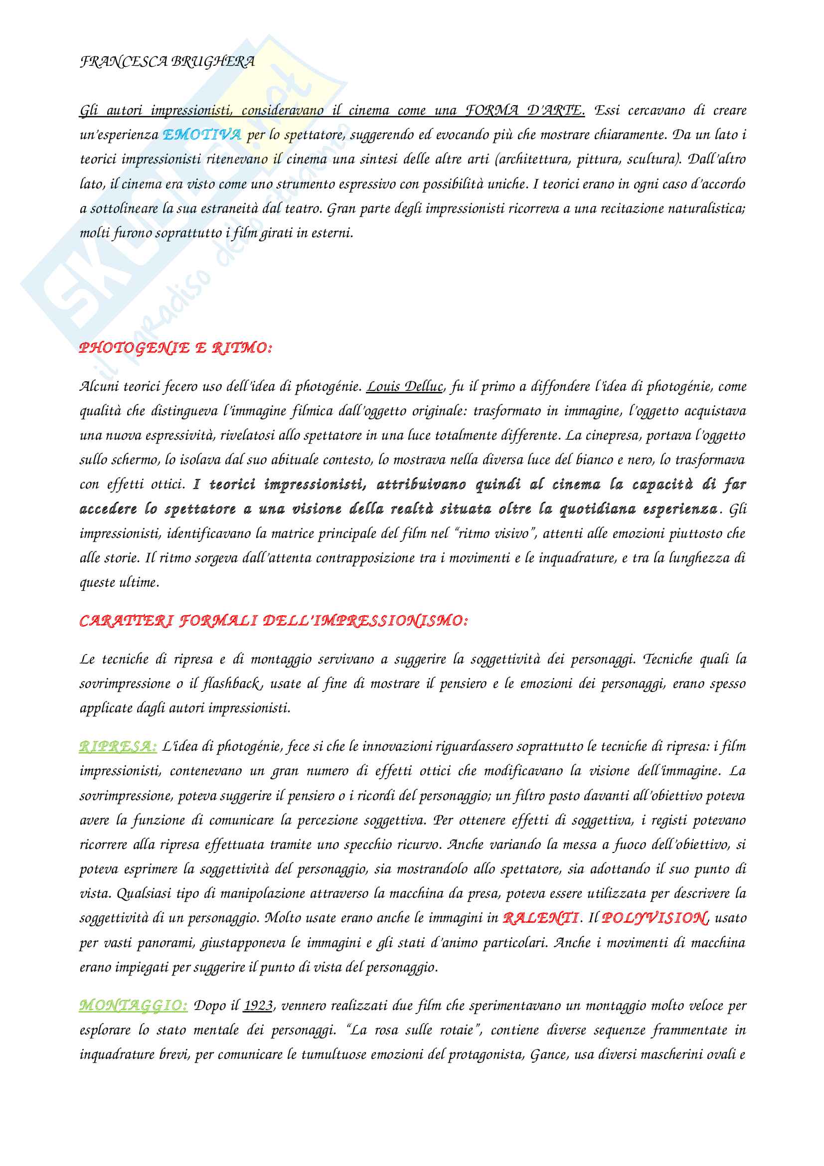 Riassunto storia del cinema Pag. 16