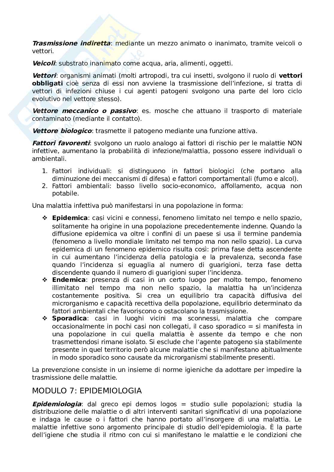 Appunti 1-14 Igiene generale e applicata  Pag. 11