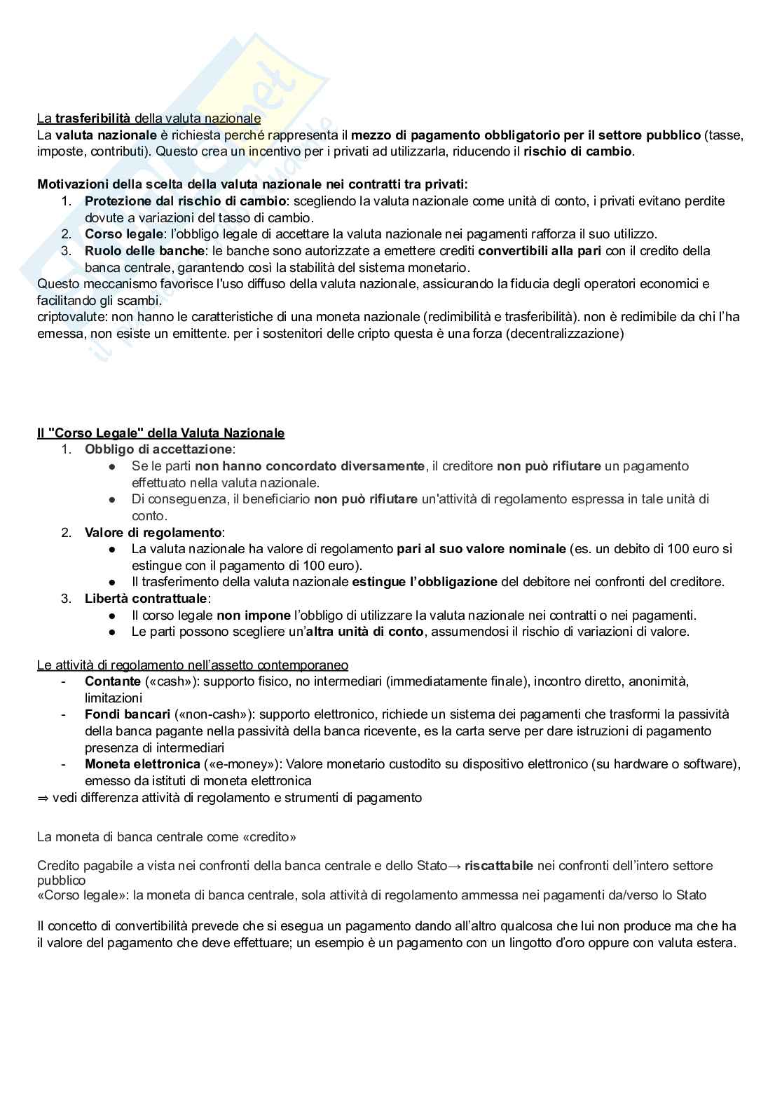 Appunti di Economia monetaria Pag. 6
