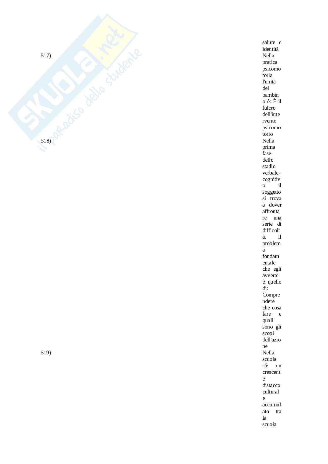 Paniere esame Didattica, attività motoria e rieducazione funzionale Pag. 71
