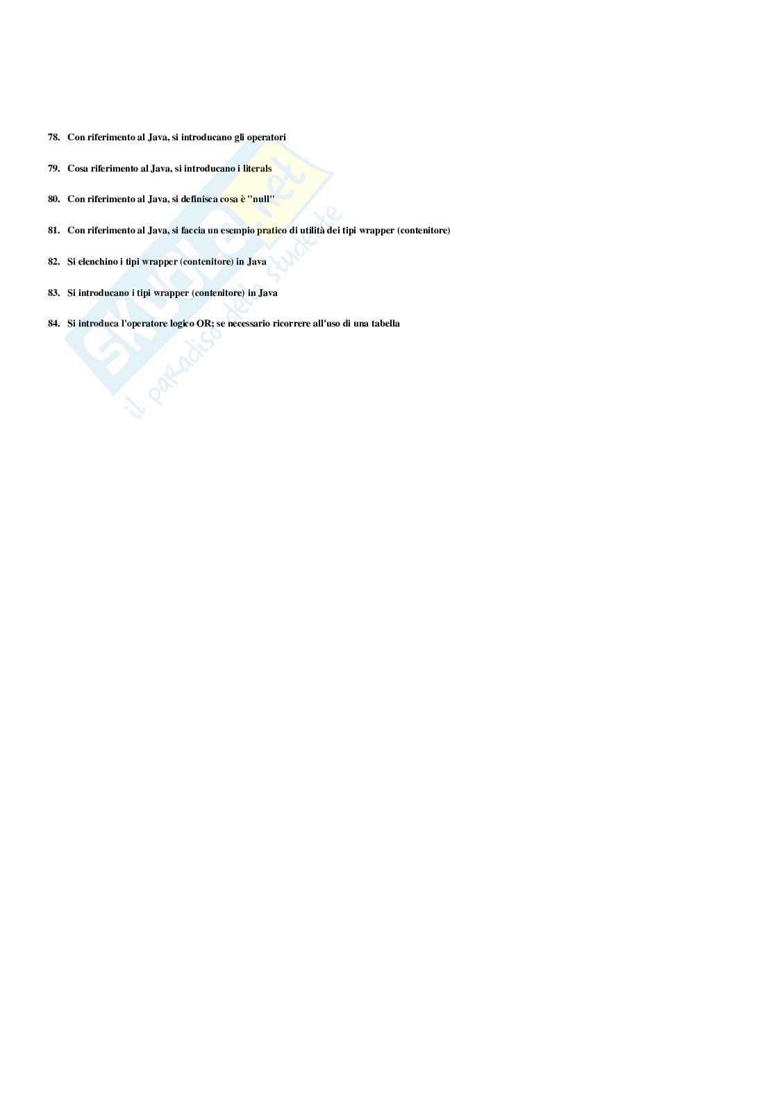 Paniere completo di Linguaggi di programmazione (2025) - Risposte multiple  Pag. 21