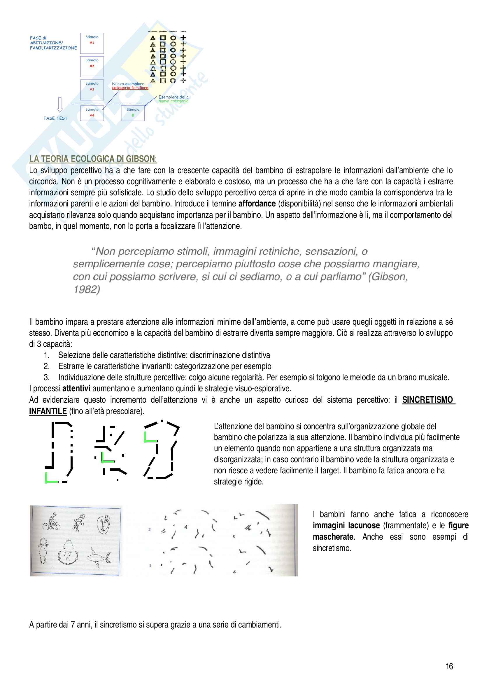 Psicologia dello sviluppo Pag. 16