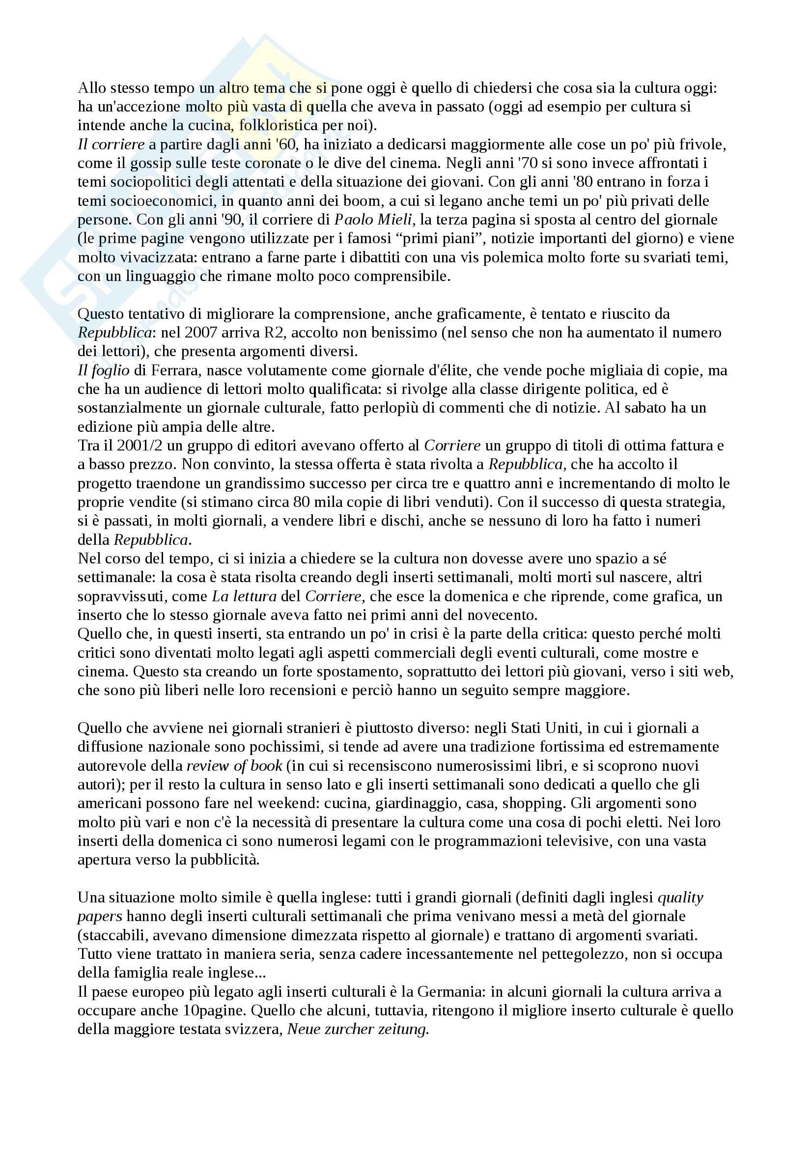 Lezioni, Cultura giornalistica Pag. 6
