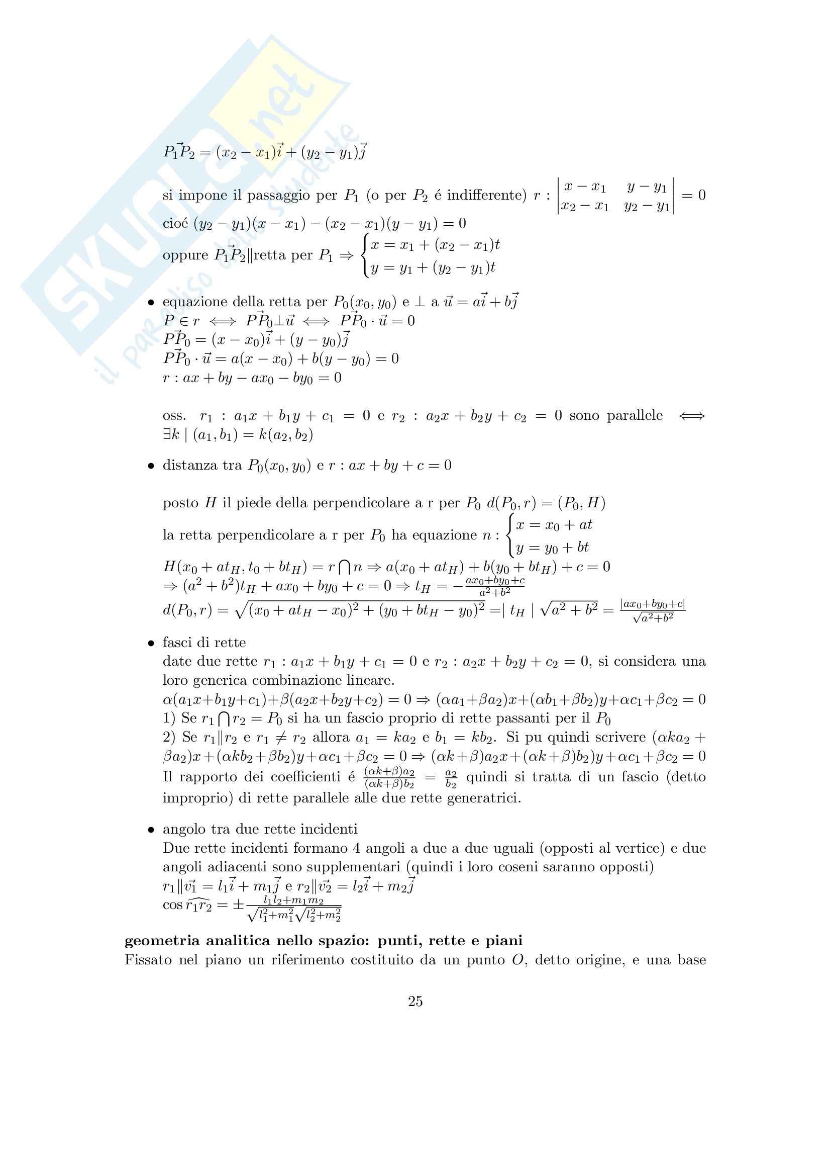 Algebra lineare e geometria - Appunti Pag. 26