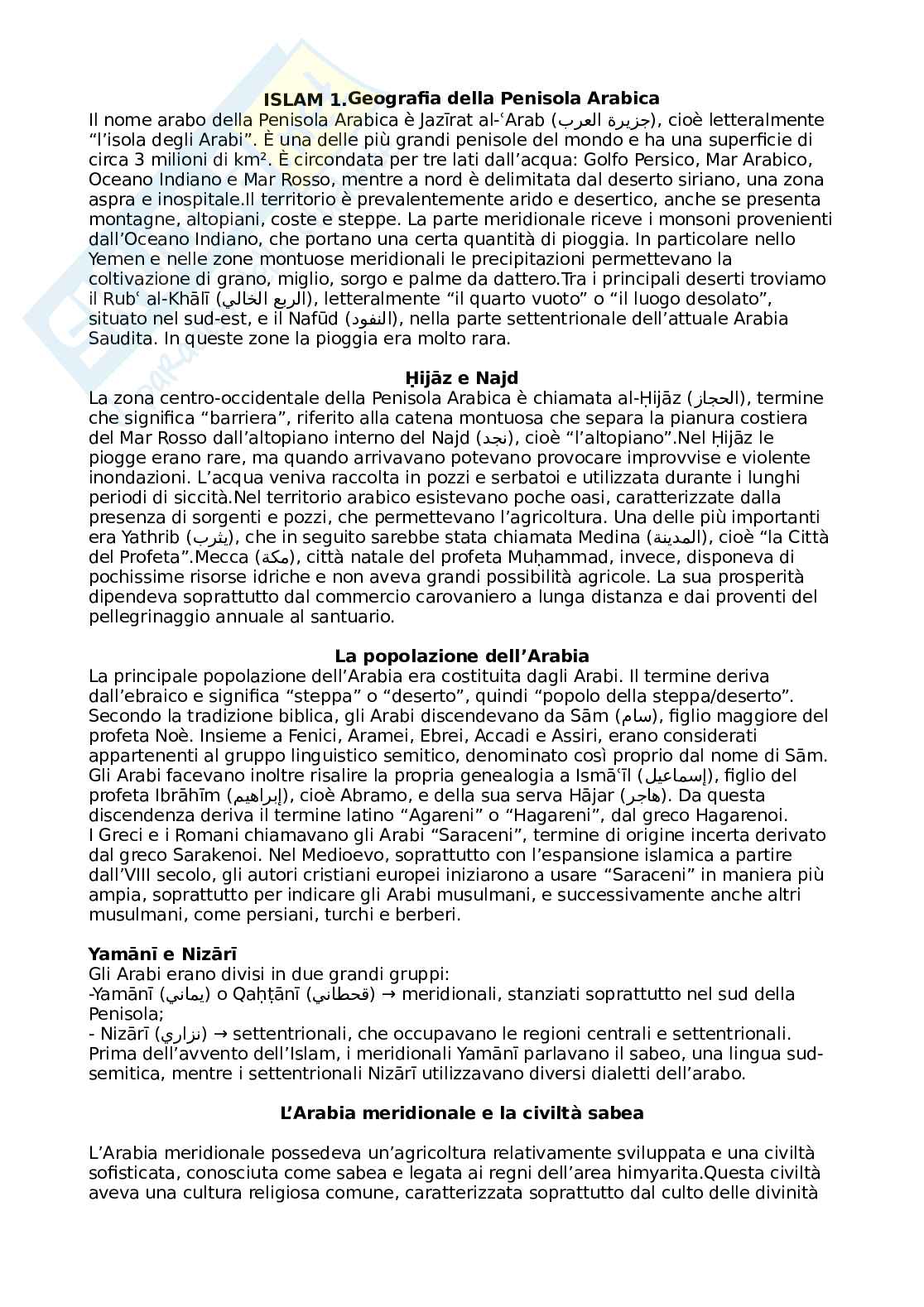 Prima prova intercorso Islam per mediatori  Pag. 1