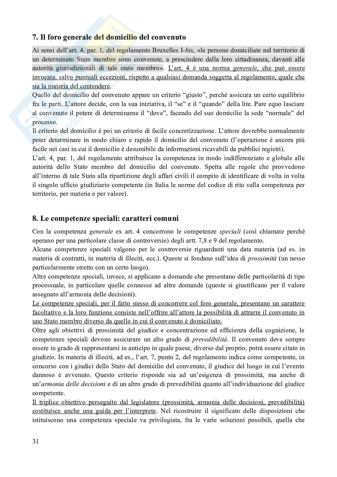 Riassunto esame Diritto internazionale privato, Prof. Franzina Pietro, libro consigliato Introduzione al diritto Internazionale privato (2^ edizione, 2023), Franzina Pag. 31