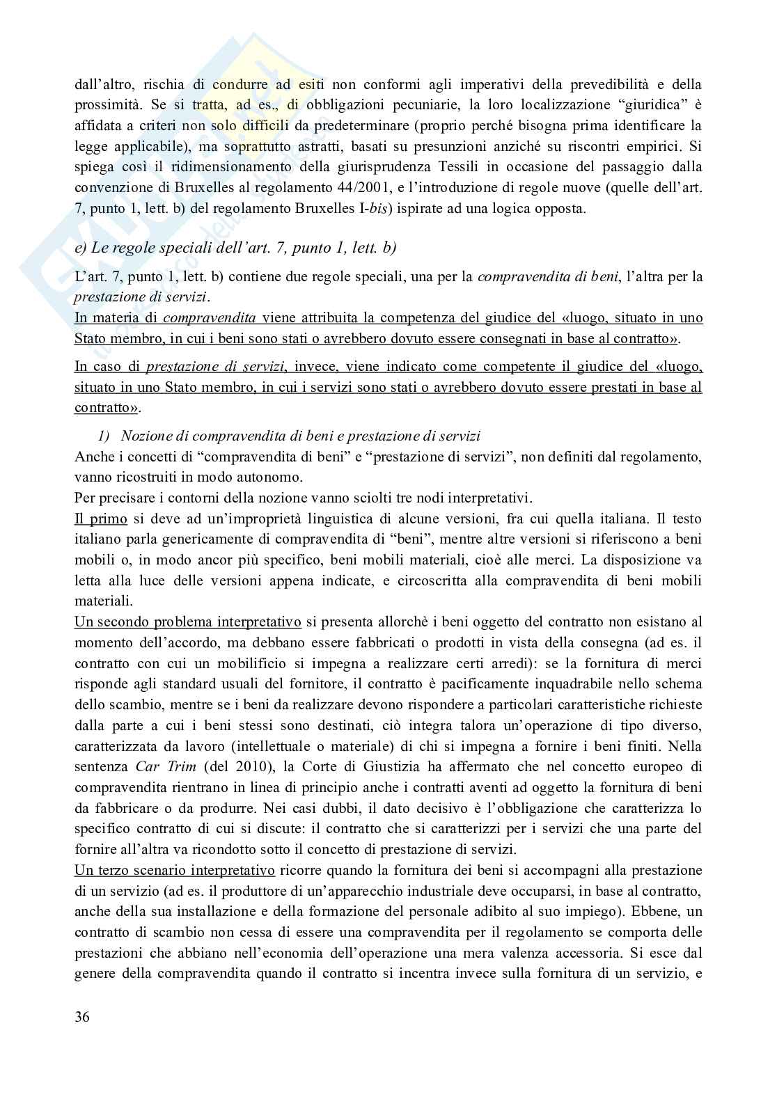 Riassunto esame Diritto internazionale privato, Prof. Franzina Pietro, libro consigliato Introduzione al diritto Internazionale privato (2^ edizione, 2023), Franzina Pag. 36
