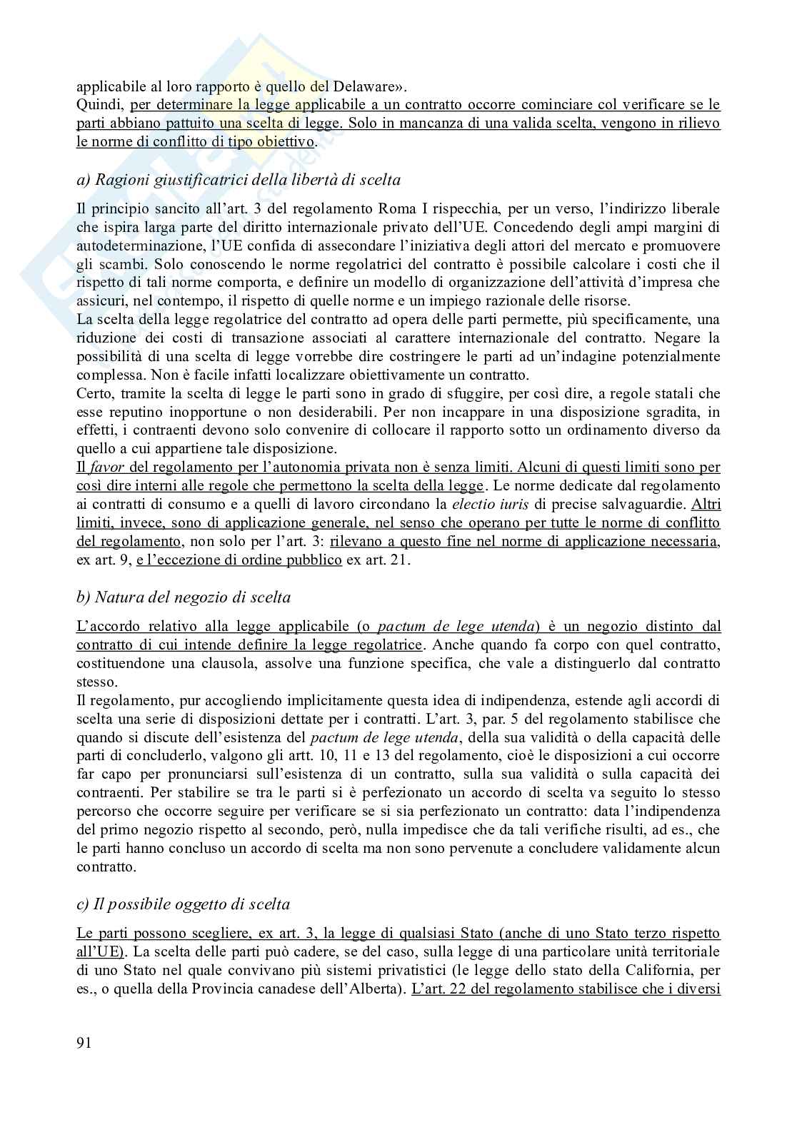 Riassunto esame Diritto internazionale privato, Prof. Franzina Pietro, libro consigliato Introduzione al diritto Internazionale privato (2^ edizione, 2023), Franzina Pag. 91