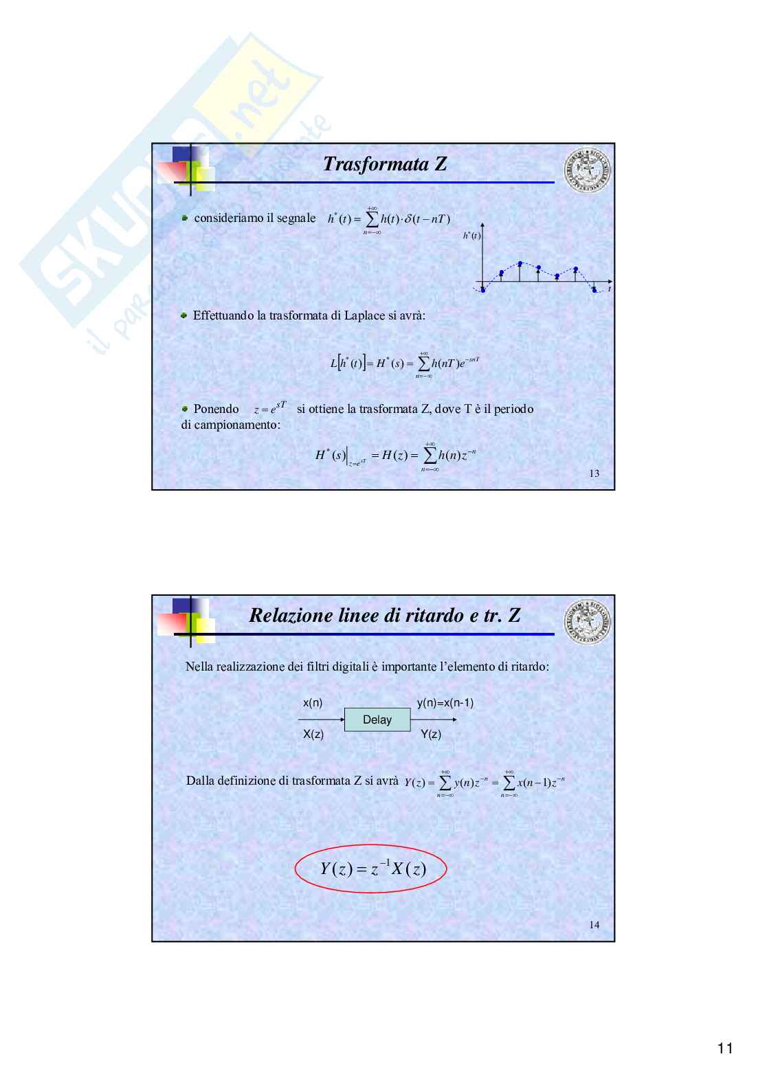 Filtraggio digitale di segnali generati da Rivelatori di Particelle Nucleari Pag. 11