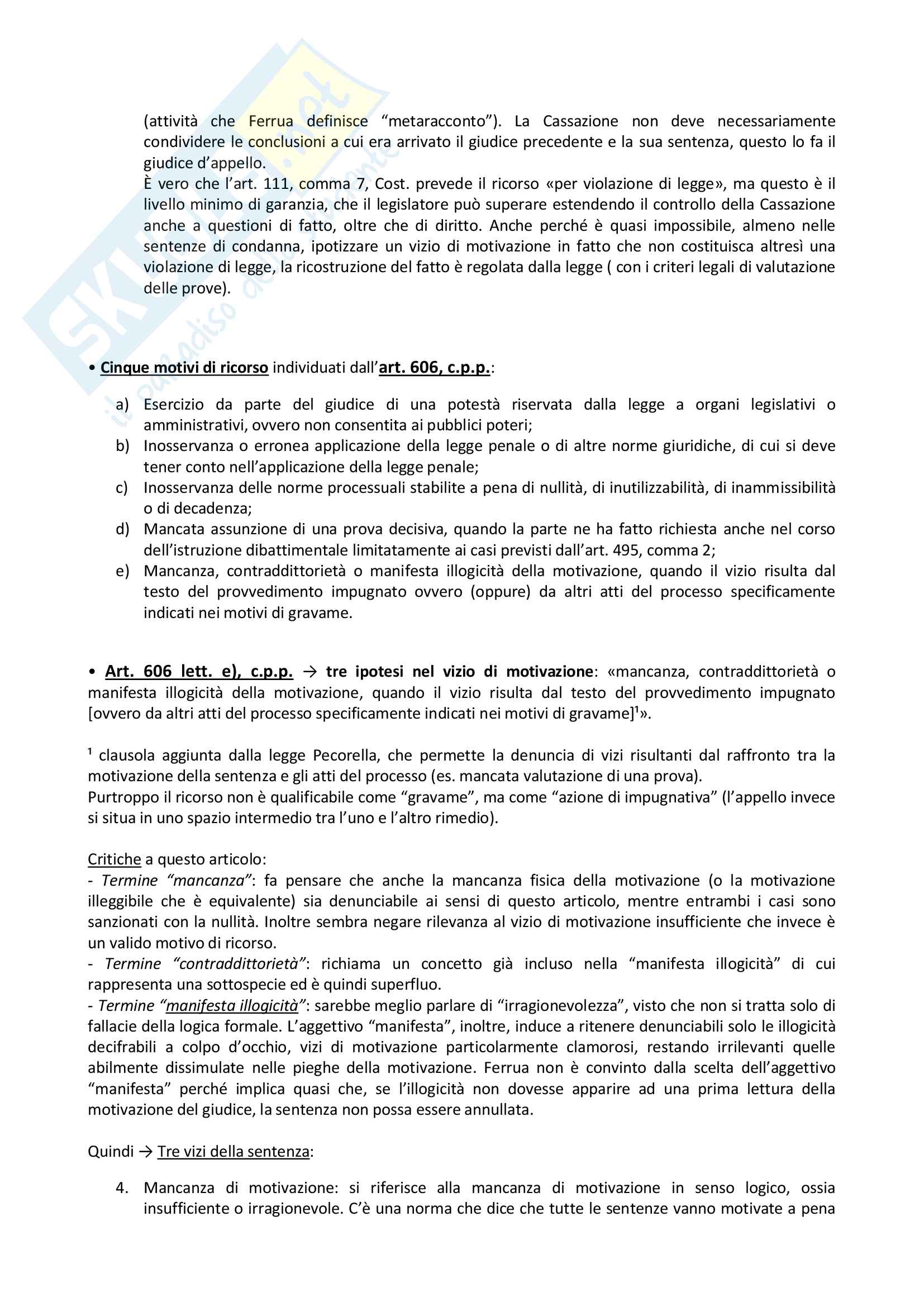 Riassunto esame diritto delle prove penali, prof. Ferrua Pag. 41