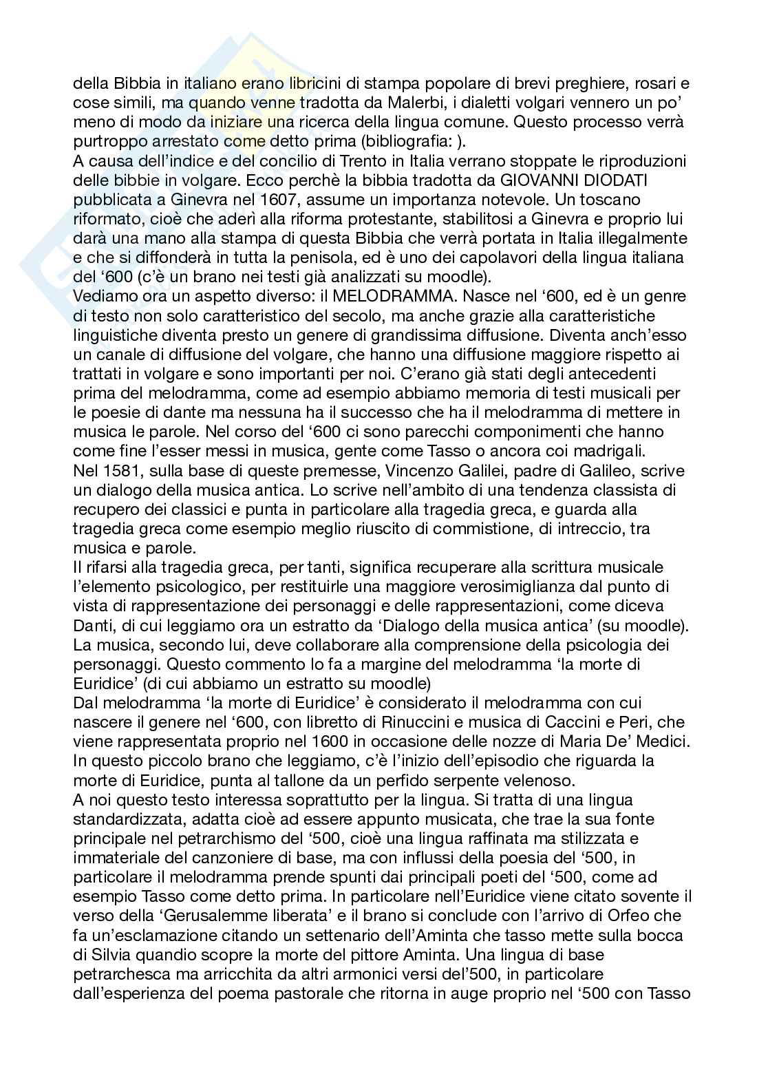 Appunti Storia della lingua italiana modulo 2 Pag. 16