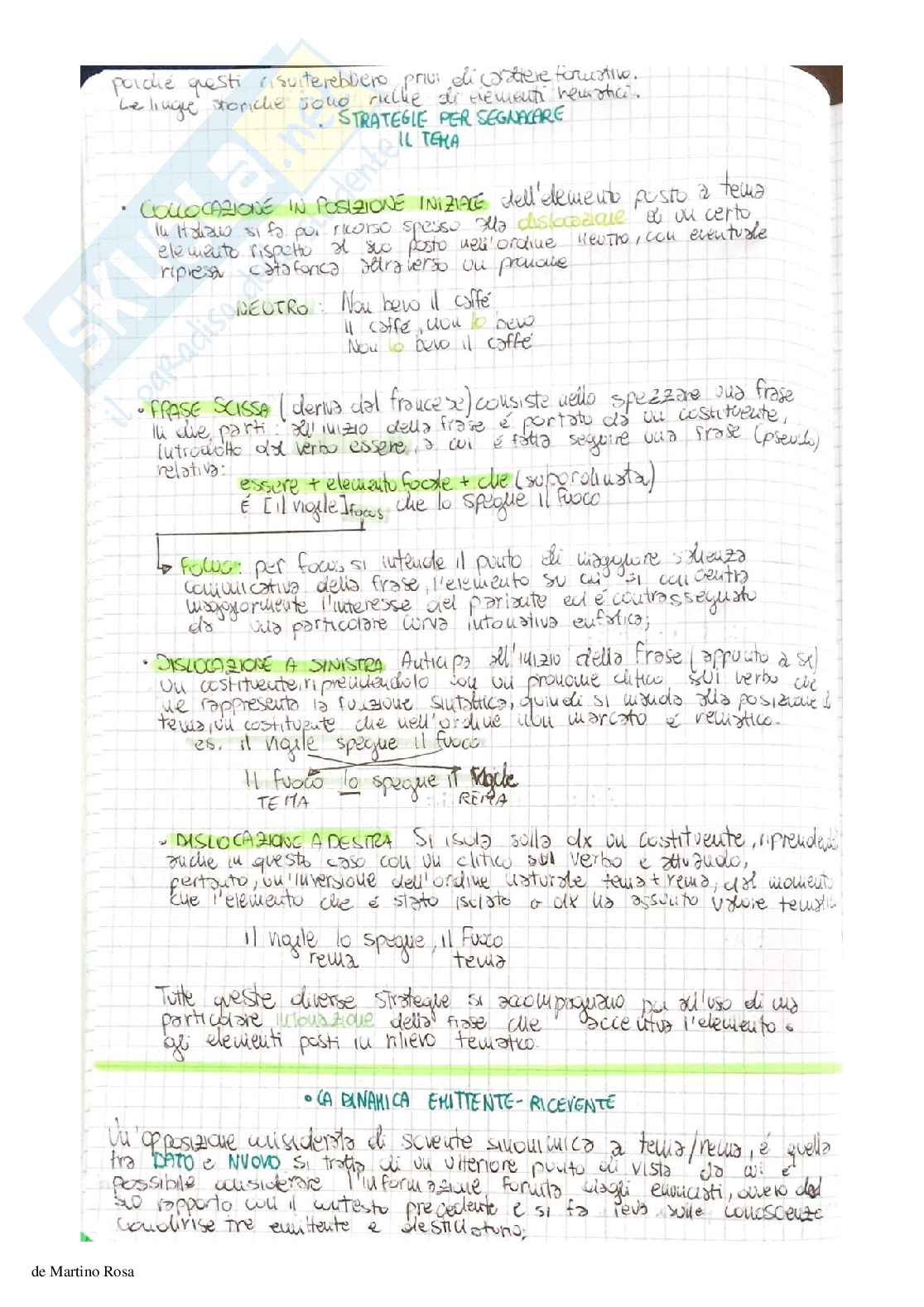 Linguistica generale - linguaggio verbale, fonetica e fonologia, morfologia, sintassi Pag. 46