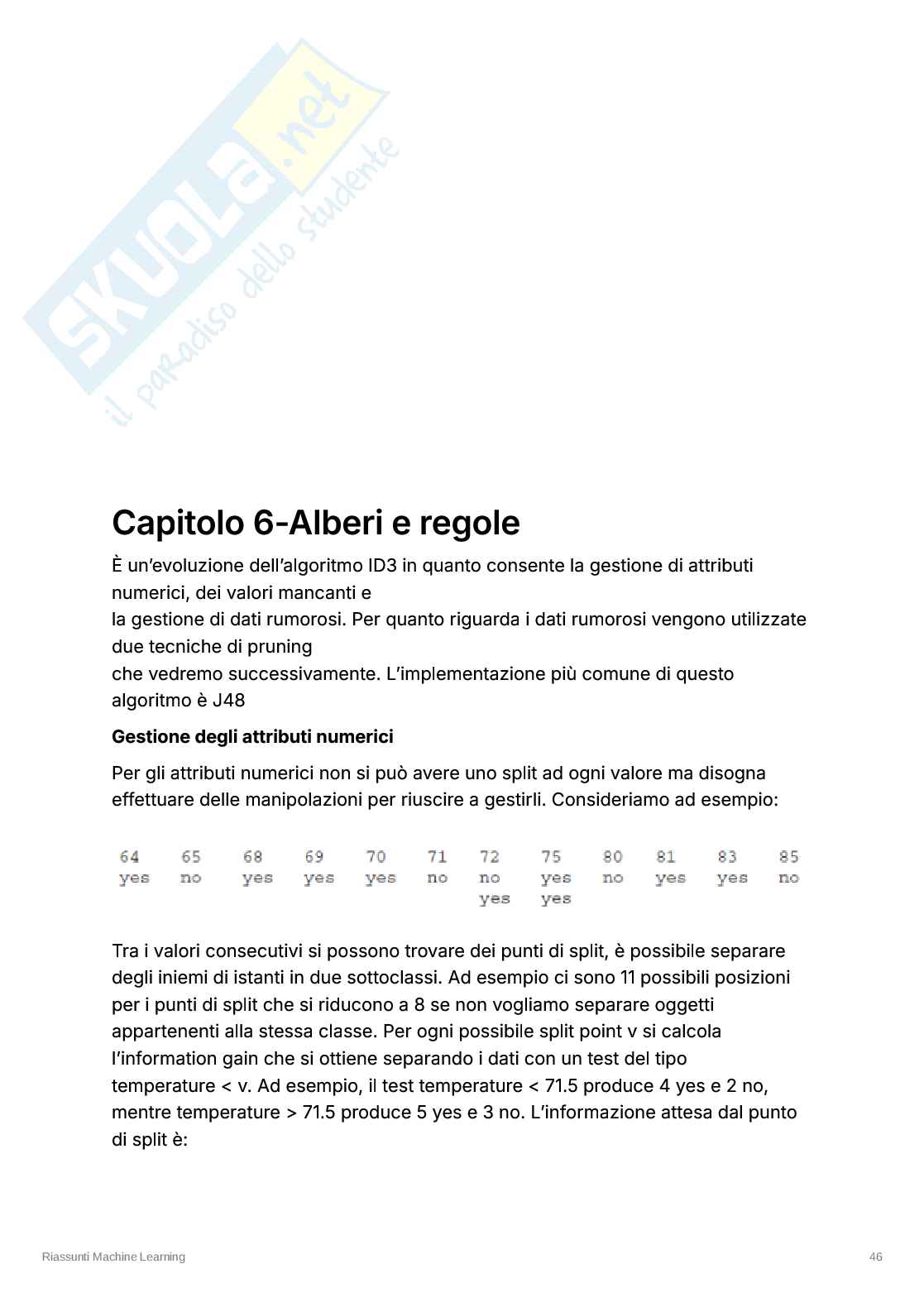Alberi decisionali e regole di classificazione Pag. 1