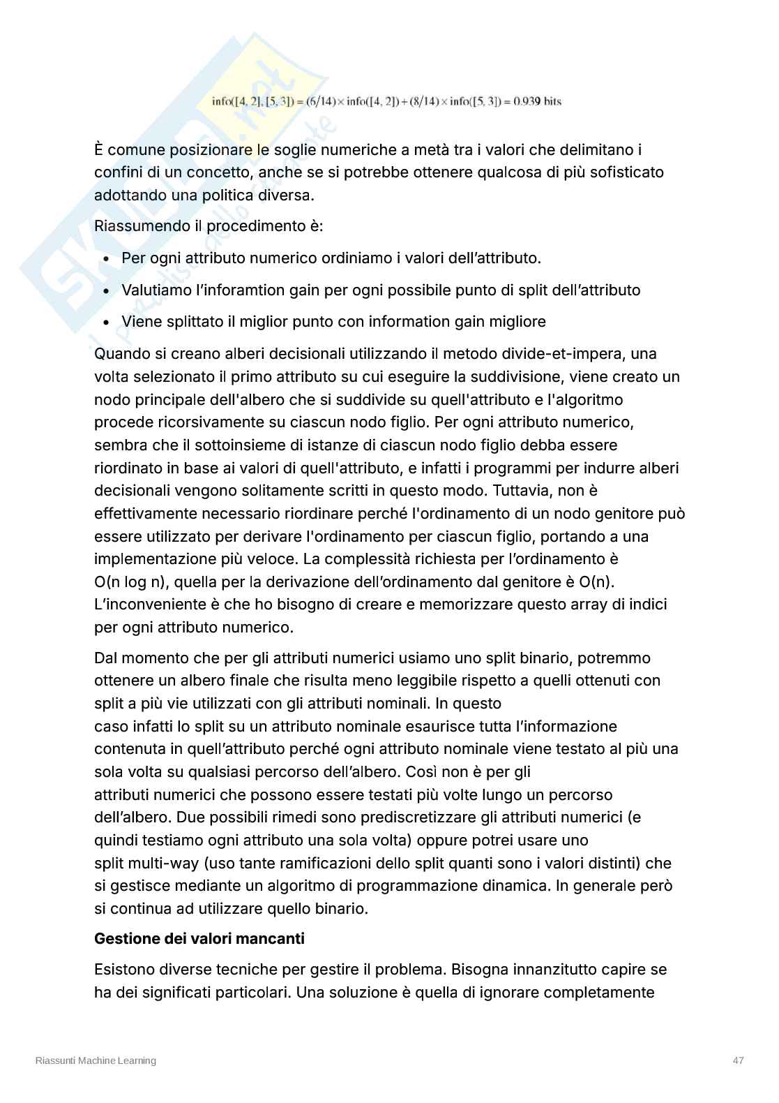 Alberi decisionali e regole di classificazione Pag. 2