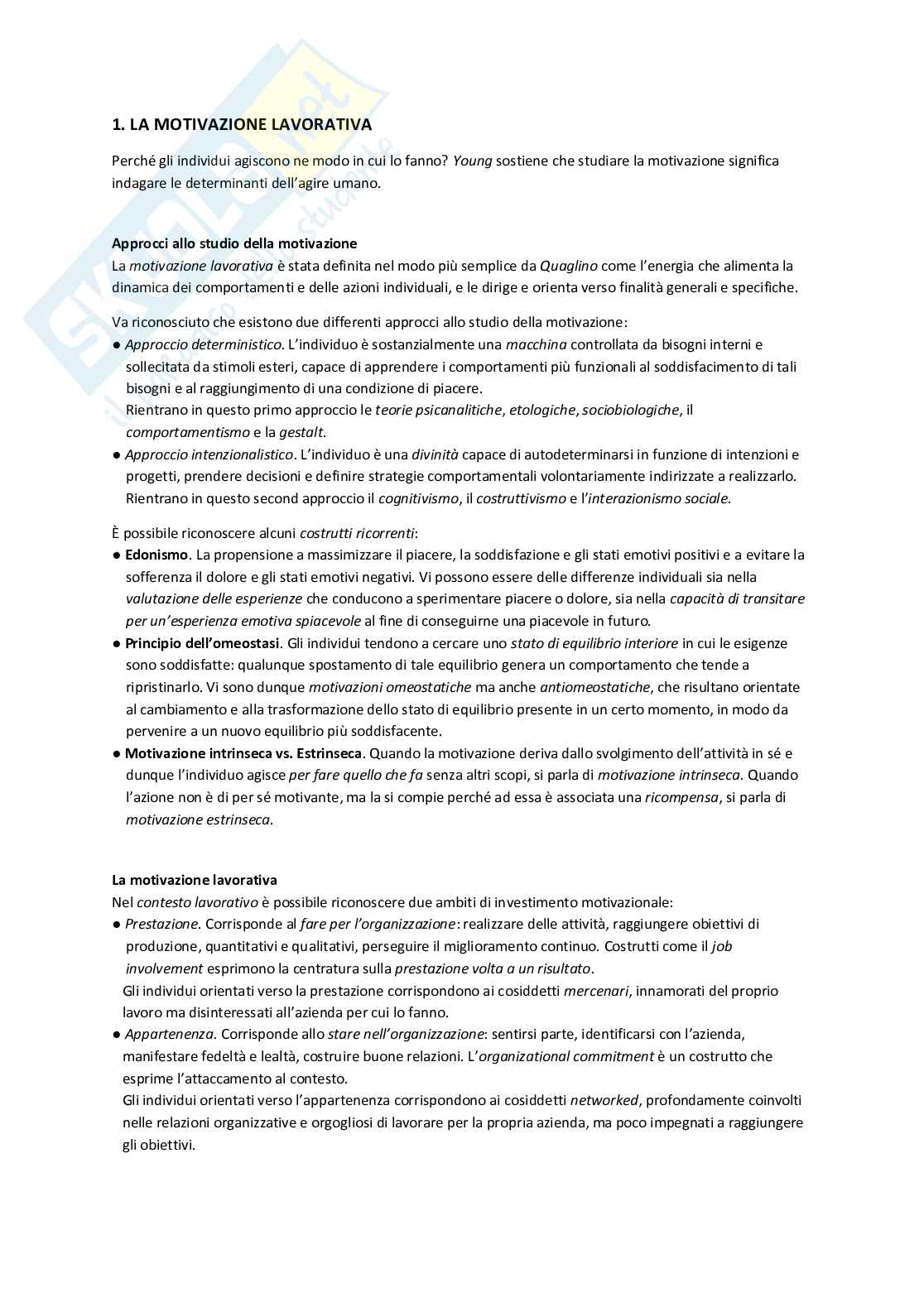 Appunti Psicologia del lavoro Pag. 1