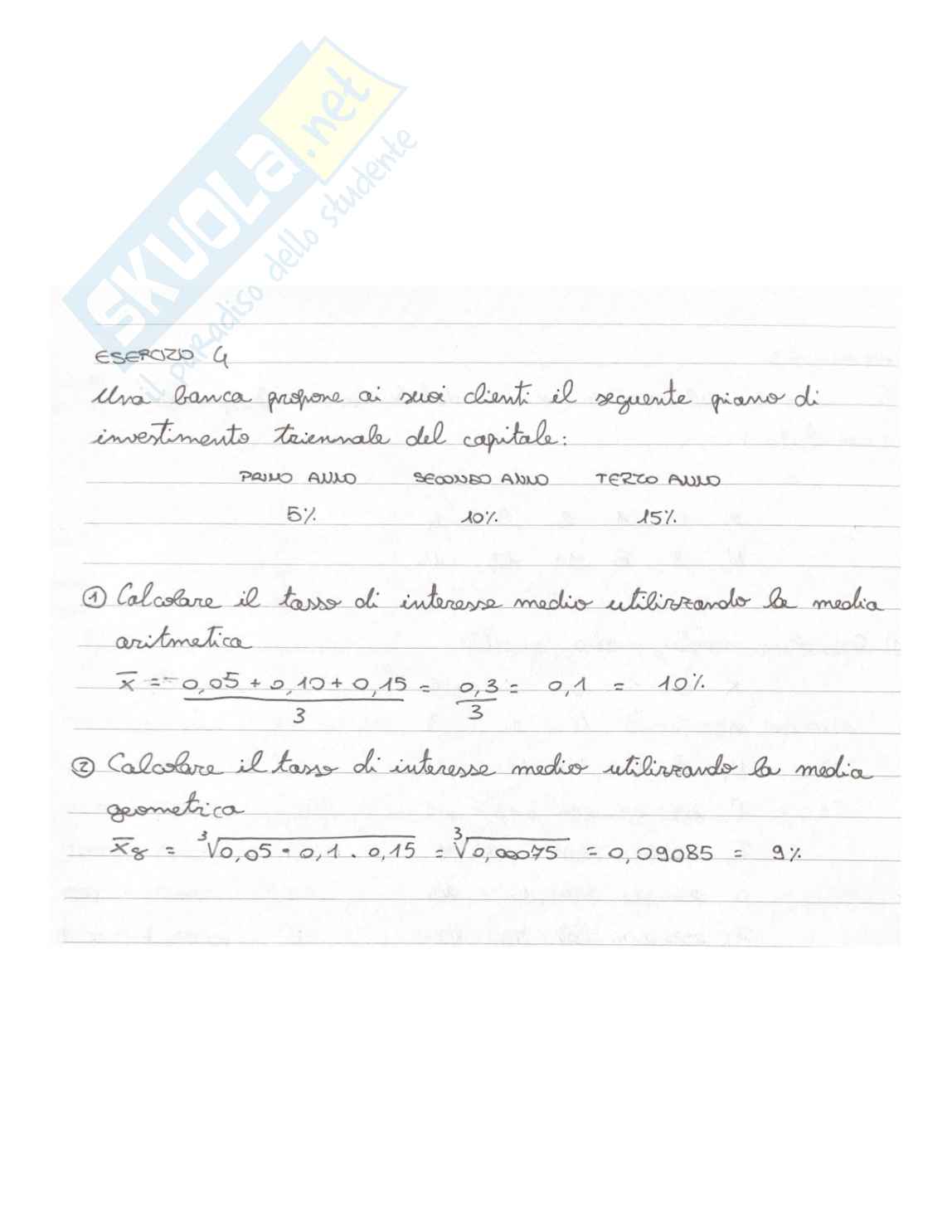 Esercitazioni esame Statistica   Pag. 6
