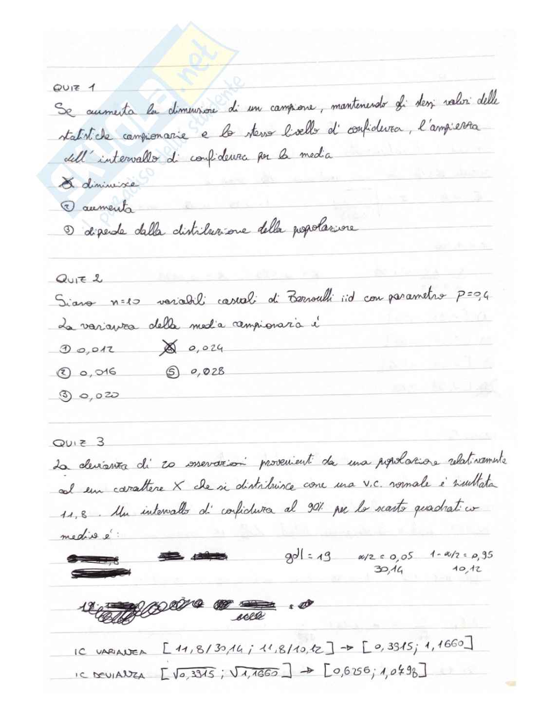 Esercitazioni esame Statistica   Pag. 86