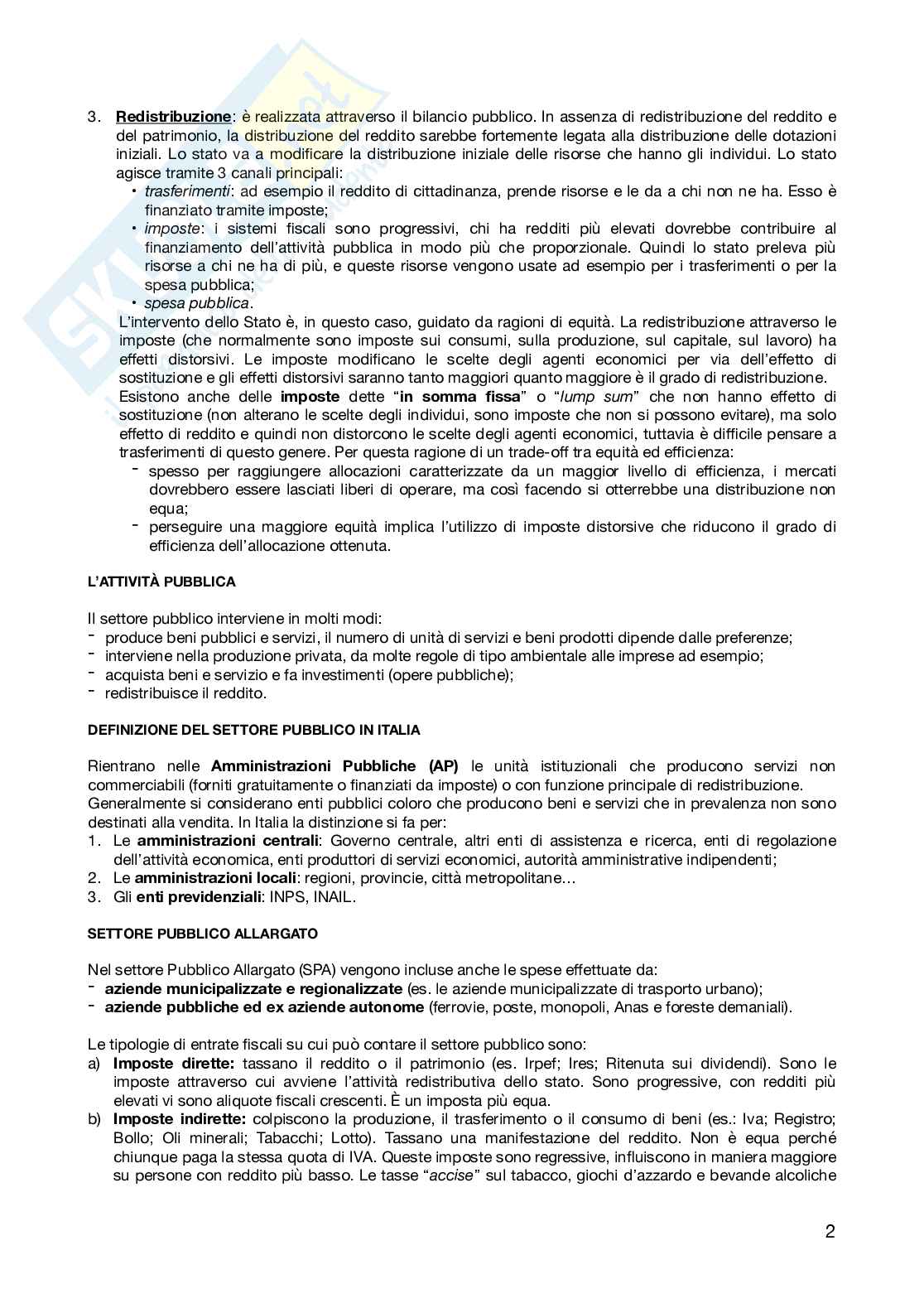 Scienza delle Finanze - Economia della tassazione Pag. 2