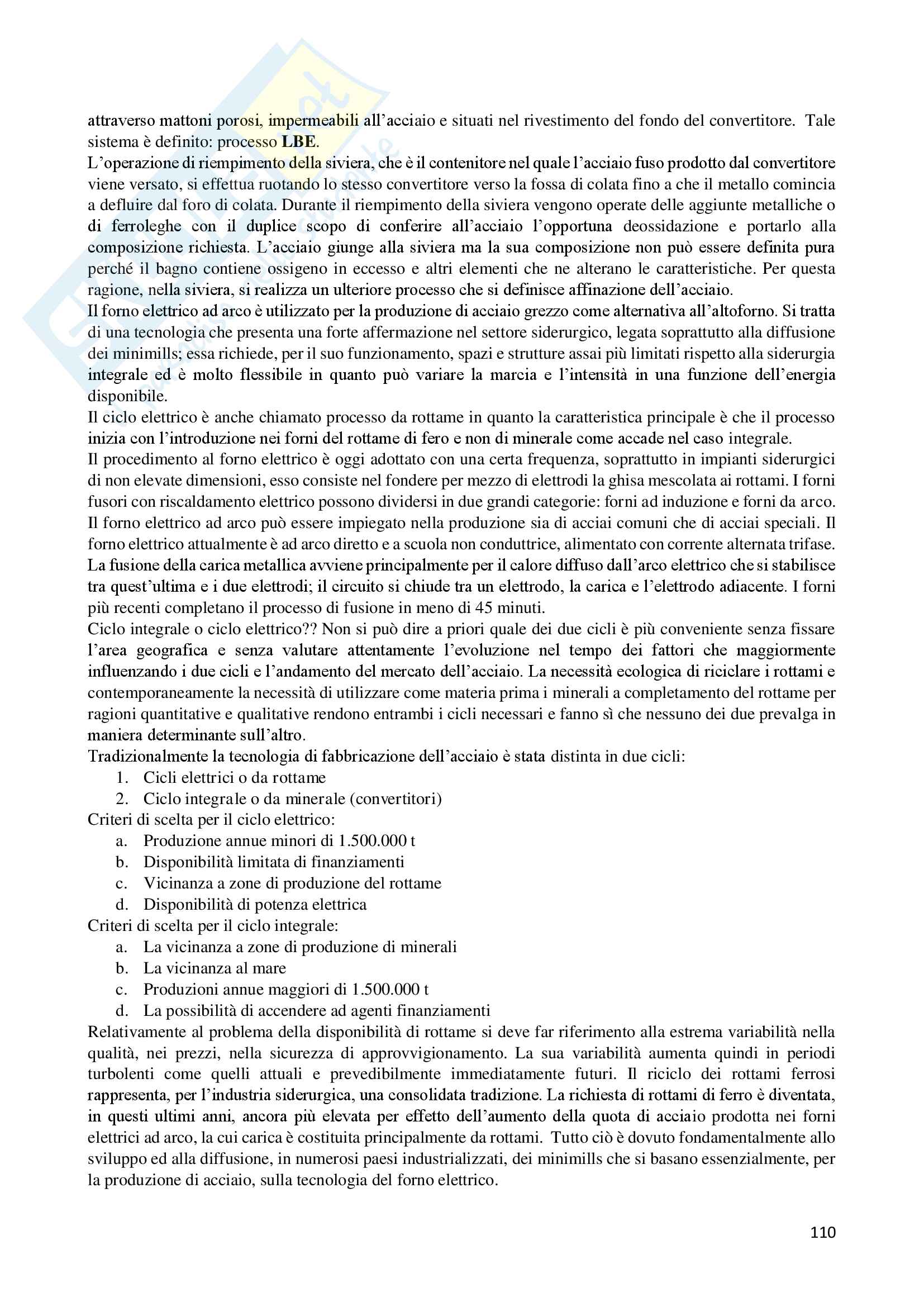 Tecnologia dei cicli produttivi Pag. 111