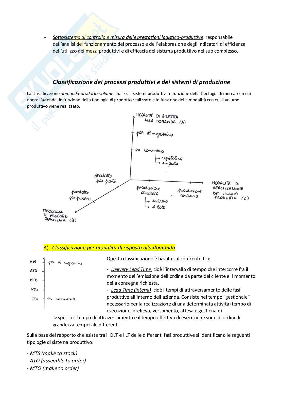 Gestione della produzione - Appunti e Riassunti lezioni Pag. 2
