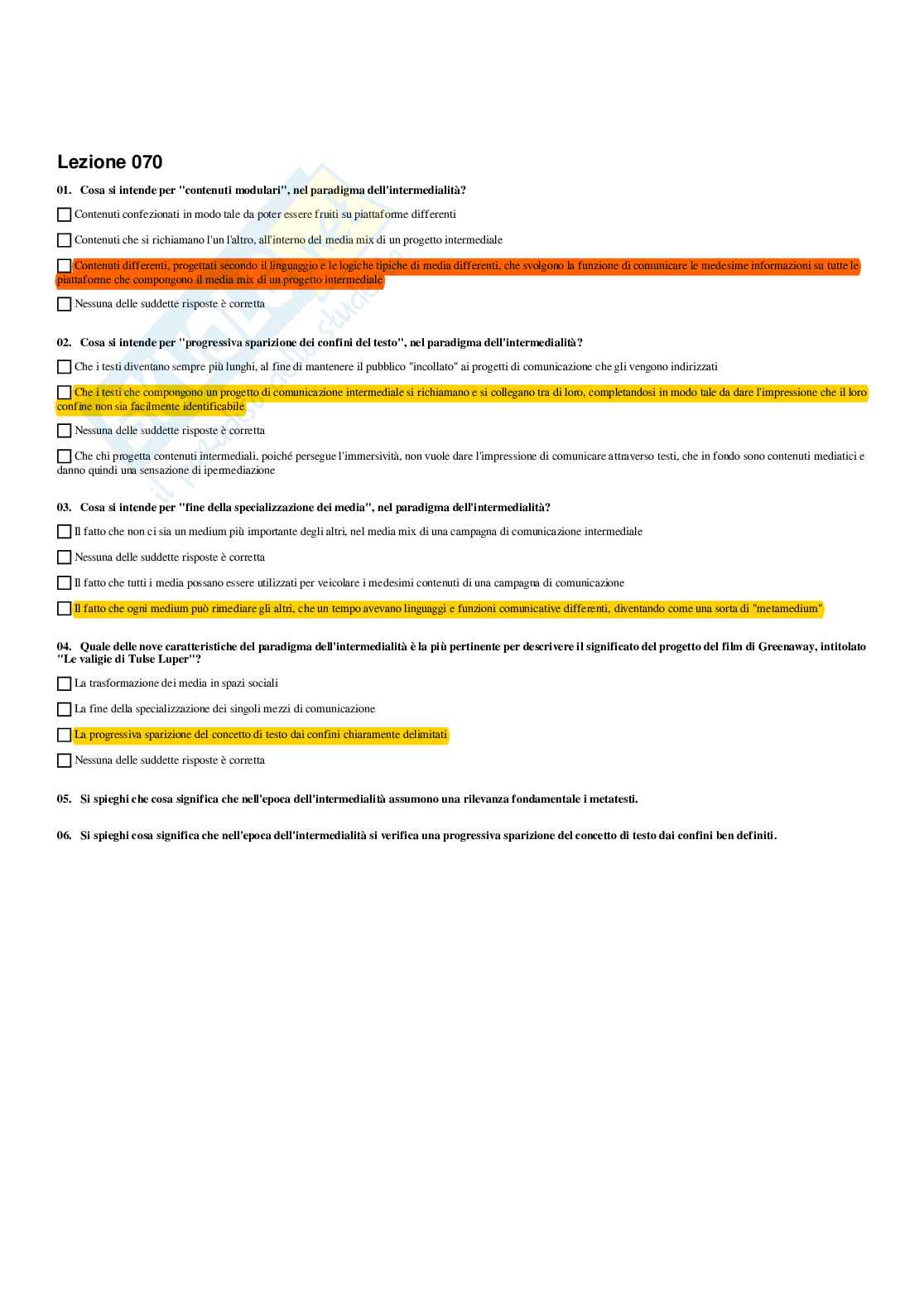 Paniere Linguaggi dei nuovi media - Risposte multiple - aggiornato (2026) Pag. 41