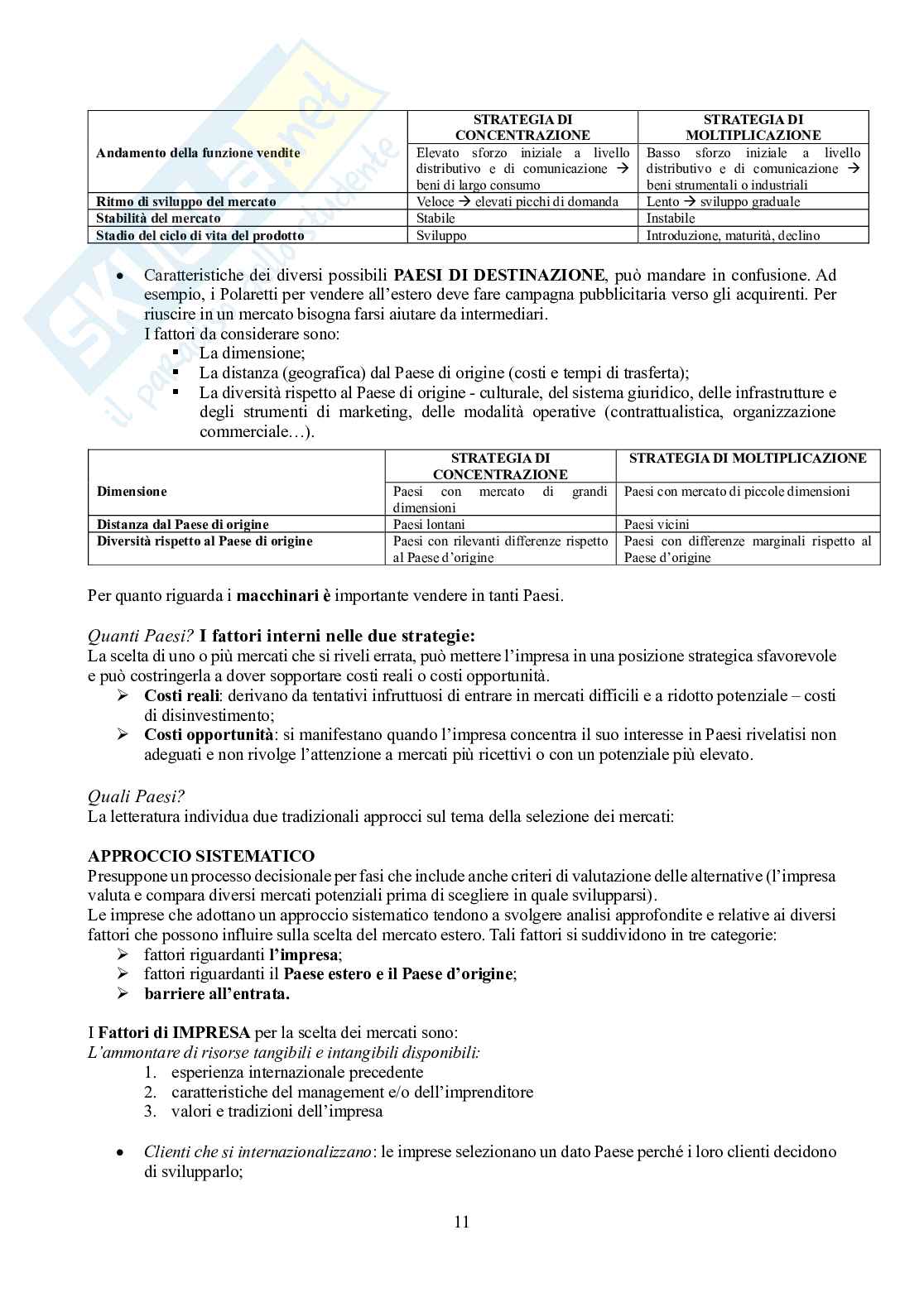 Appunti di Marketing e mercati internazionali Pag. 11