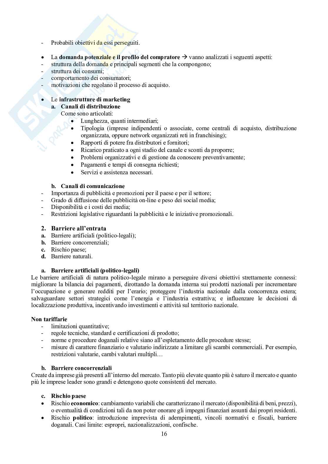 Appunti di Marketing e mercati internazionali Pag. 16