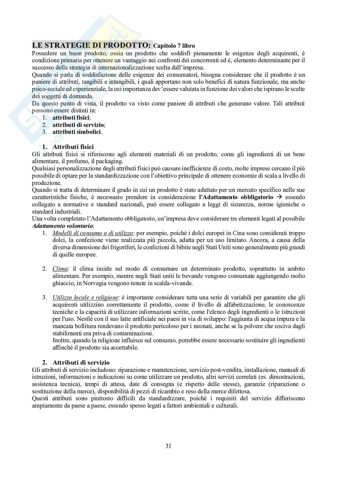 Appunti di Marketing e mercati internazionali Pag. 31