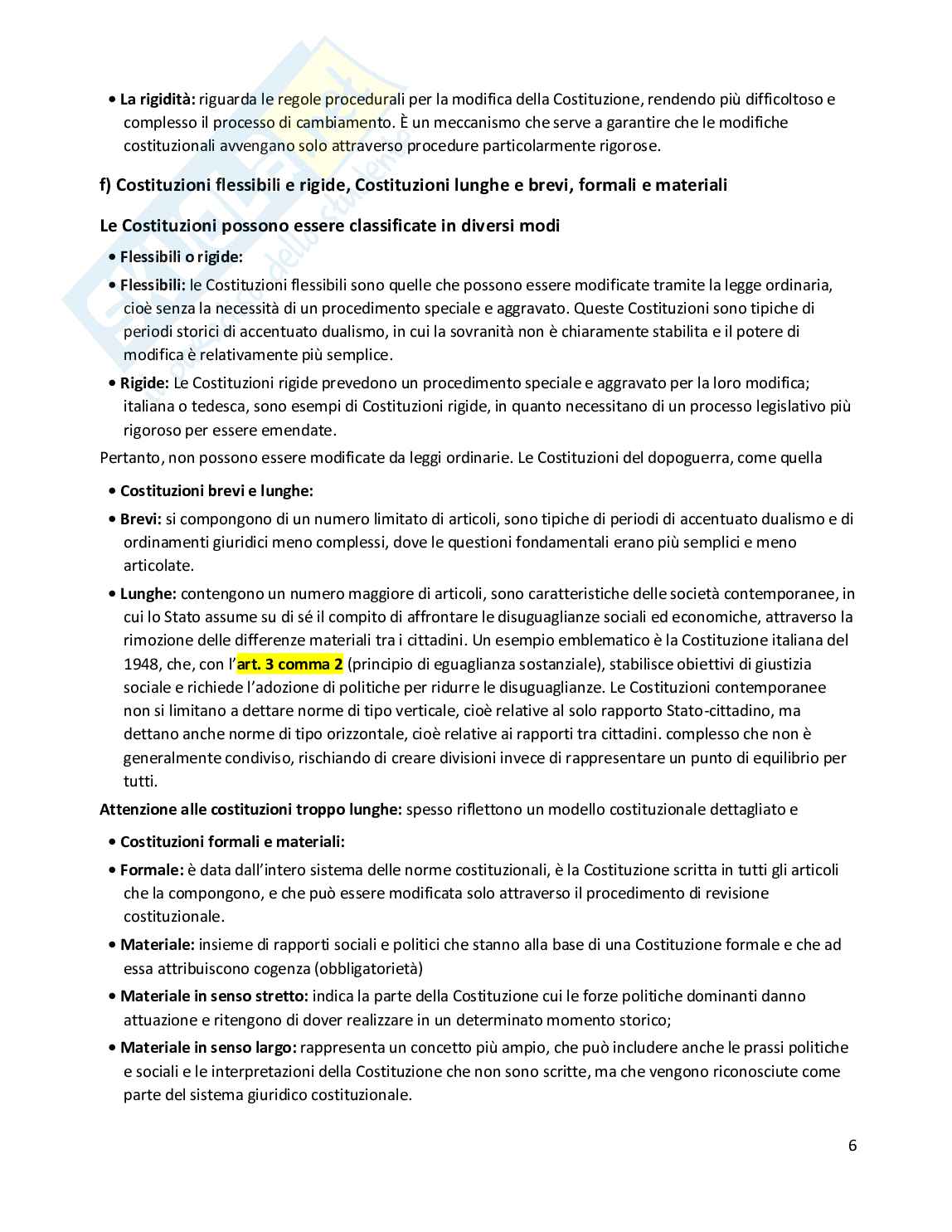 Riassunto esame Diritto costituzionale, Prof. Randazzo Barbara, libro consigliato Diritto costituzionale , Pisaneschi Pag. 6